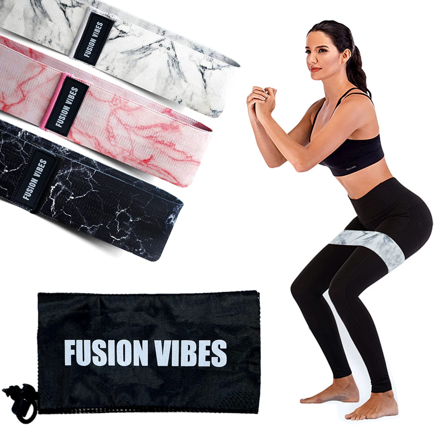 Premium Resistance Bands Legs and Butt Non-Slip Booty Bands Glute Bands  Fabric Resistance Bands Workout