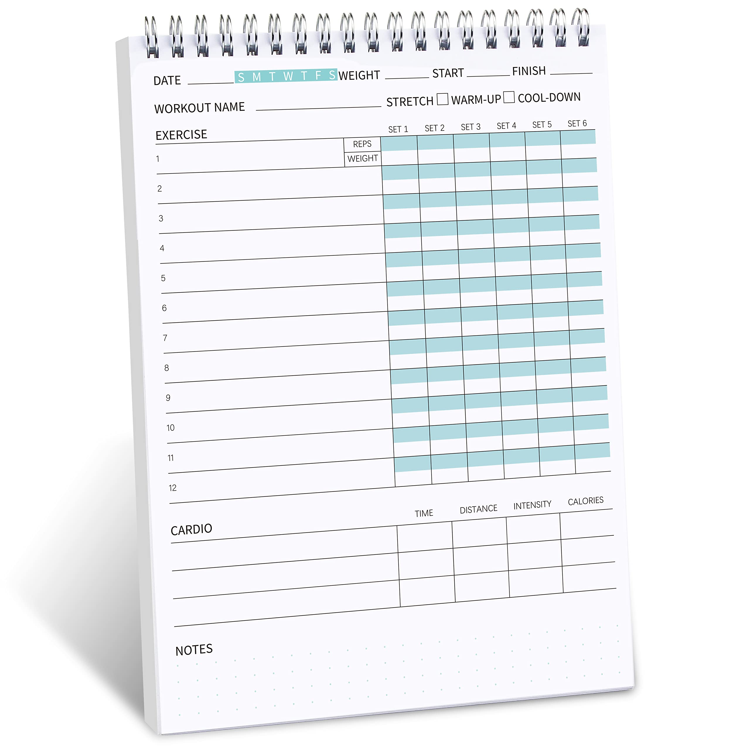 Fitness Journal Workout Planner Notepad For Women & Men Weight