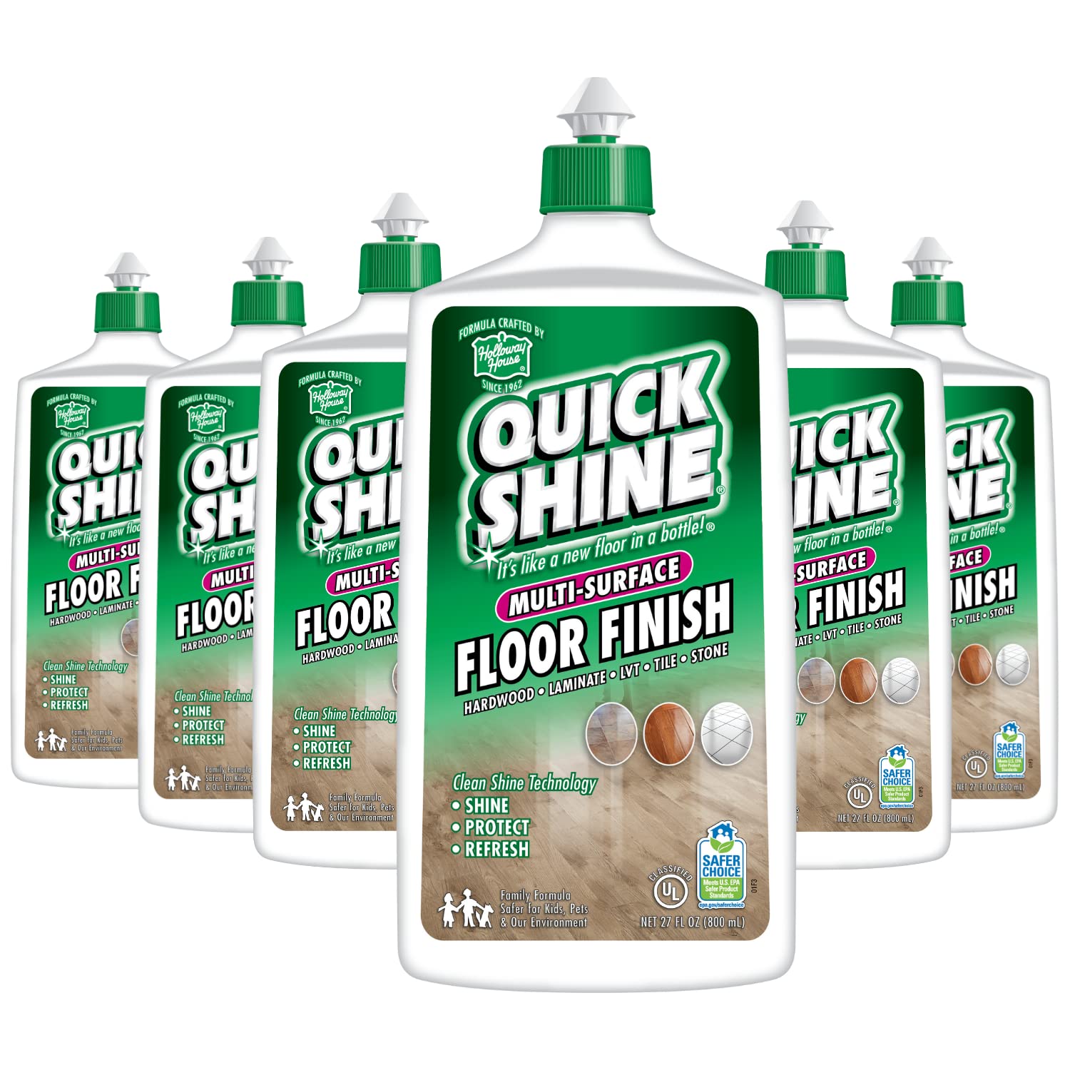 Quick Shine Multi Surface Floor Finish 27oz, 6Pk