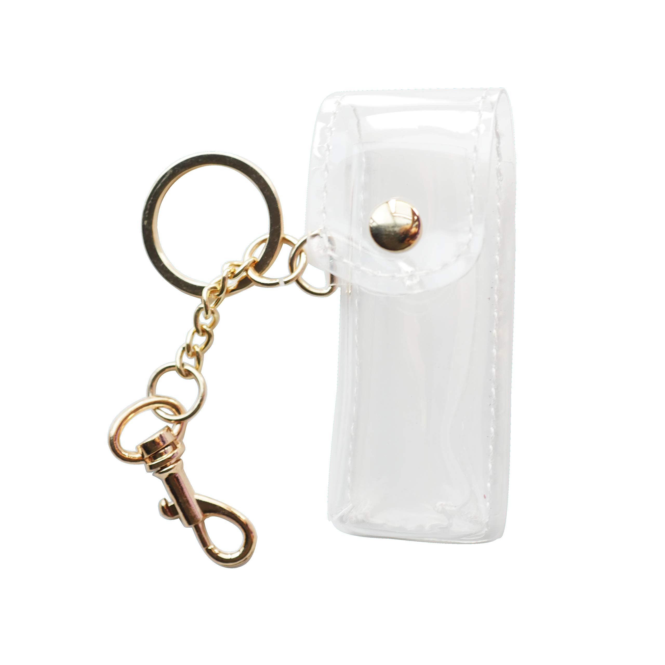 Chapstick Keychain Holder, Clear Fashion Lipstick Case Holder Lip Balm  Holder with Key Chain, Portable, Gift