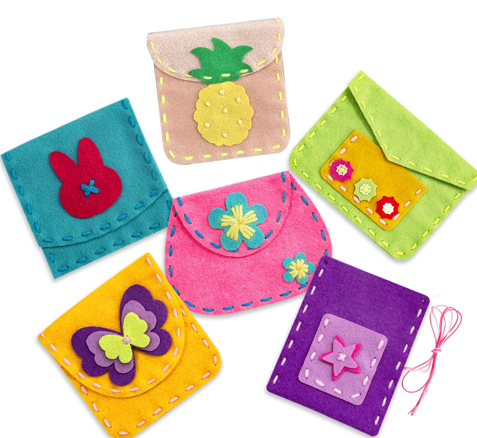 Flying Childhood Felt Crafts for Girls Sewing Own Bags and Purses