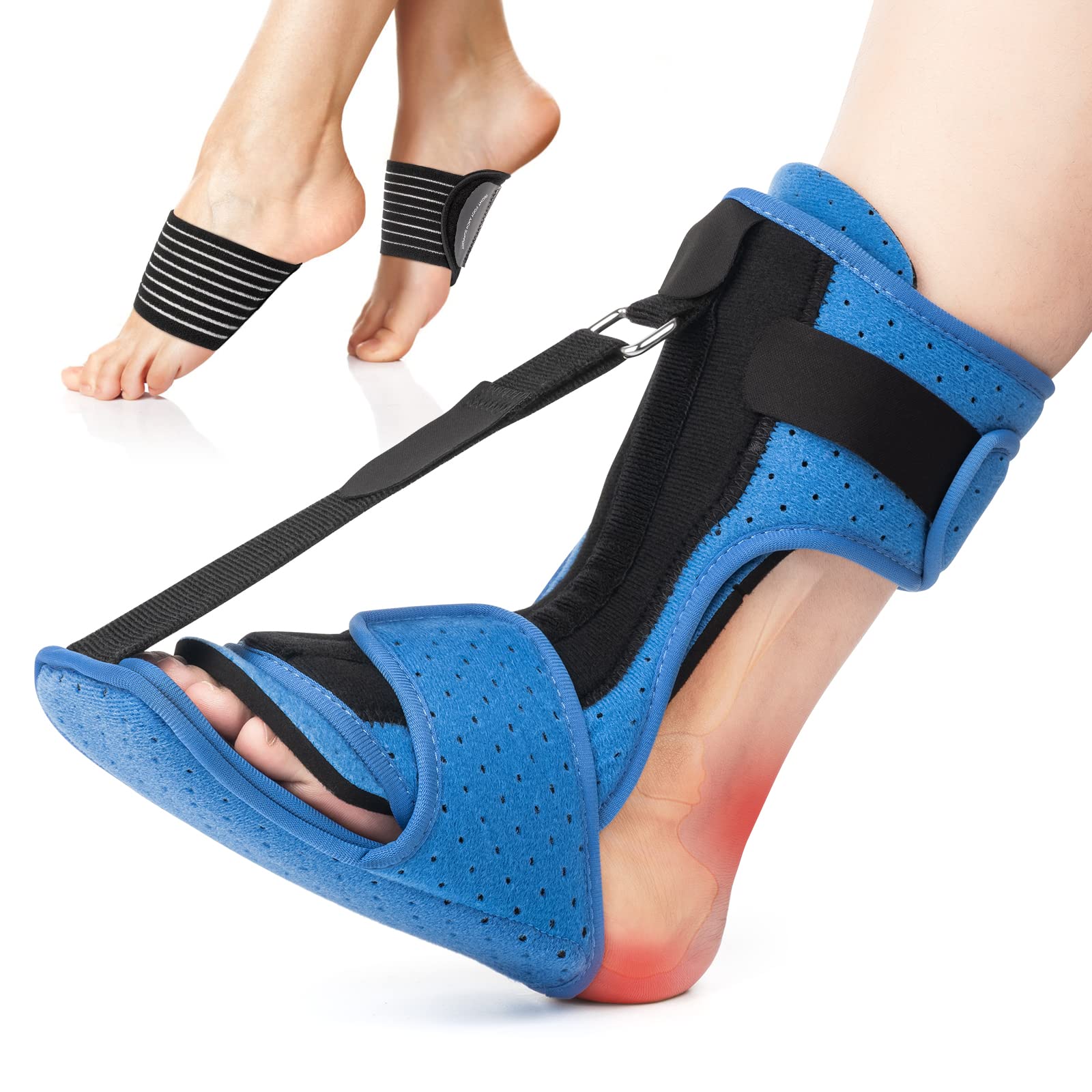 Upgraded Plantar Fasciitis Night Splint , Adjustable Plantar Fasciitis  Relief Night Splint for Women & Men, Relief Brace for Plantar Fasciitis  Relief