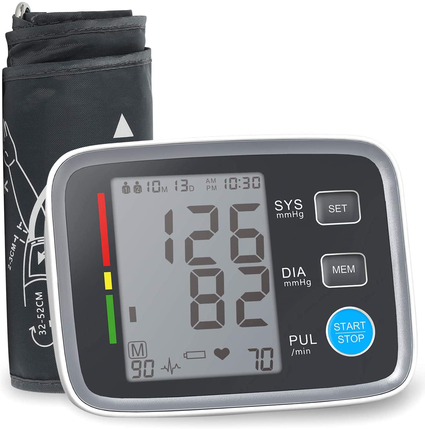 ALPHAGOMED Accurate Blood Pressure Monitor for Upper arm Adjustable BP Cuff  (21 inch Cuff Long)for