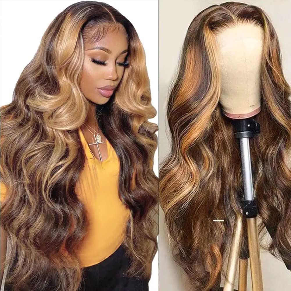 Wet Wavy Hair 13x4 Lace Front Wigs Indian Remy Human Hair [Pre-bleached  knots,Pre-plucked hairline,Removable elastic band]