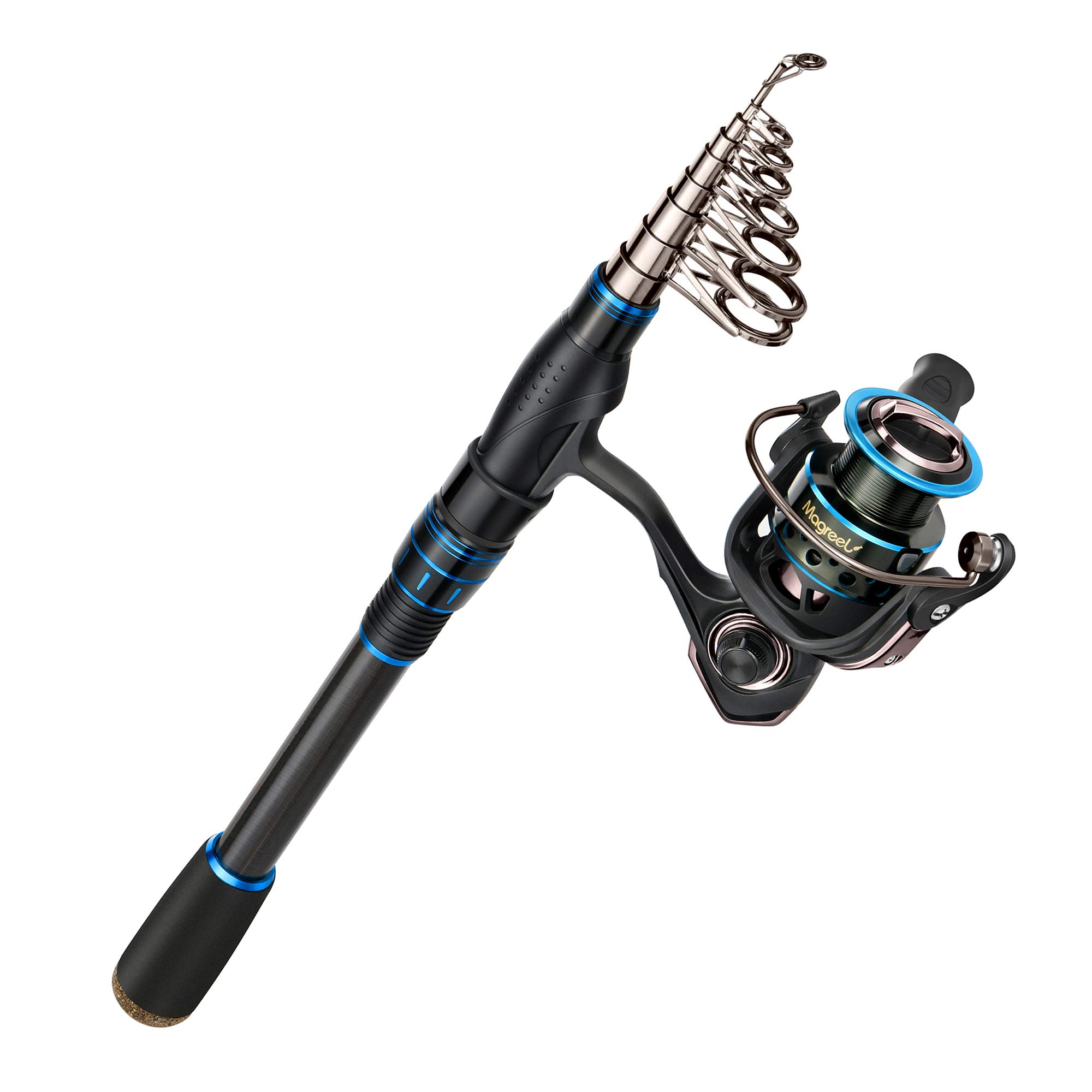 Magreel Fishing Rod and Reel Combo Carbon Fiber Telescopic Fishing Pole  Fishing Rod Kit for Saltwater Freshwater Fishing Gifts for Men 2.7m/ 8.86ft