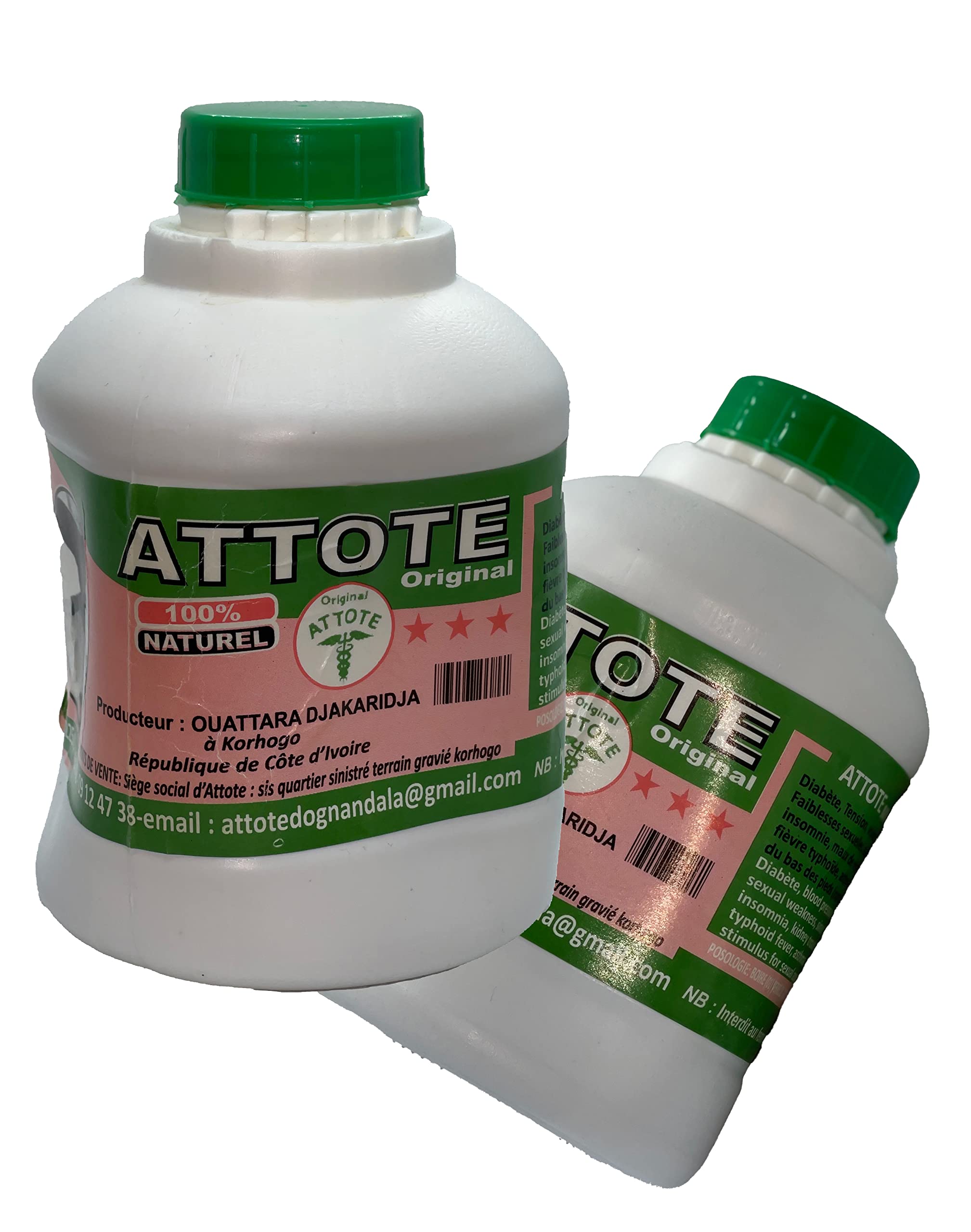 ATTOTE (Pack of 2) 100% Organic Natural Herbal Drink / Made In Ivory Coast