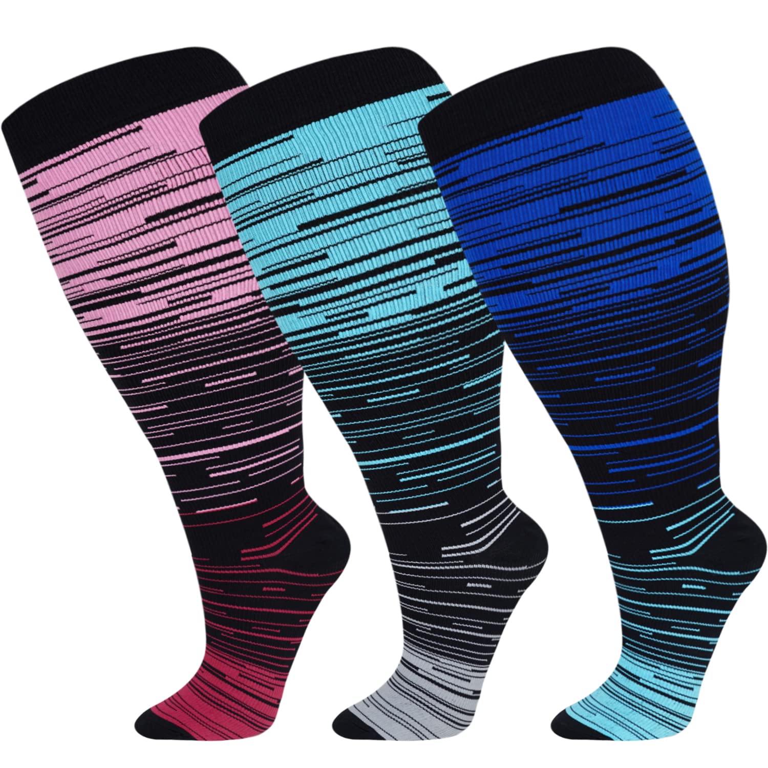 3XL Extra Wide Compression Leggings for Swelling 20-30mmHg