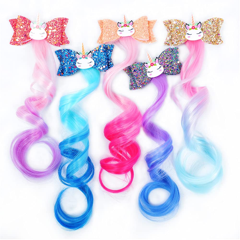 5-Colors Hair Clips for Girls Hair Bows for Girls Hair Accessories for  Girls kids Hair