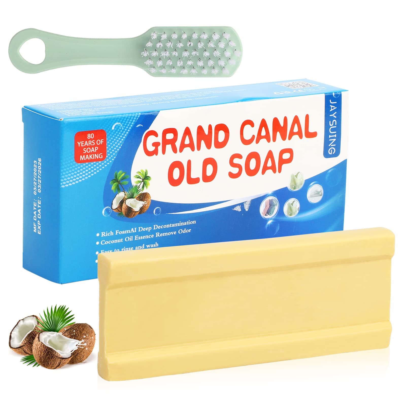 Grand Canal Old Soap & Brush Powerful Stain Remover Laundry Soap