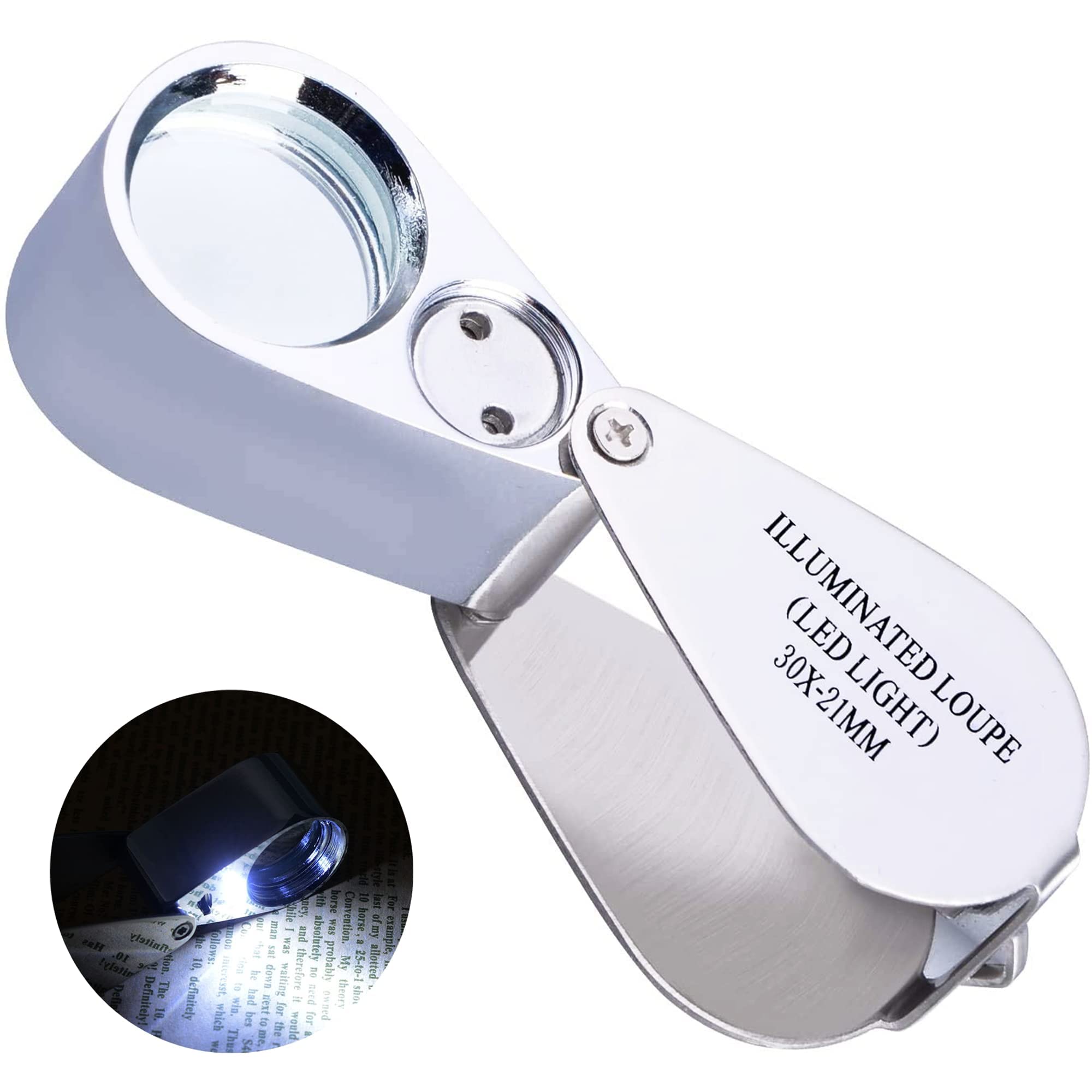 30x21mm Jewelers Eye Loupe Magnifier Magnifying Glass for Jewelry