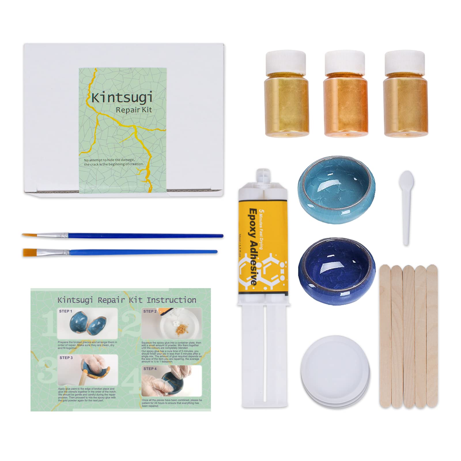Kintsugi Kit - Craft kit for adults - Gold