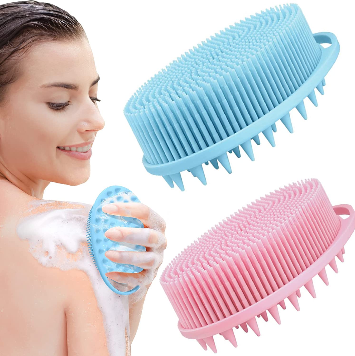 Silicone Shower Brush Silicone Body Brush Shower Scrubber with