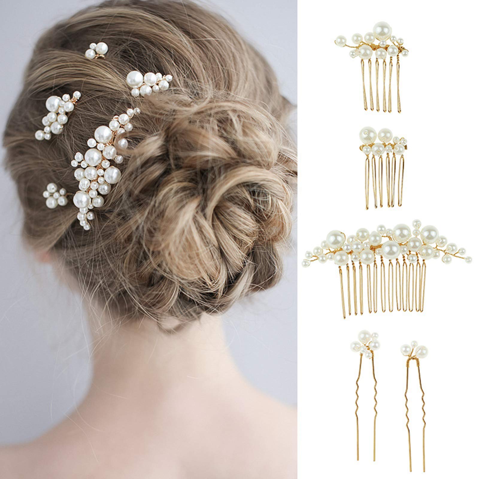 Baroque Pearls Hair Clip, Cultures Freshwater Irregular Shape Pearl Hair  Accessories, Wedding Hair Clip, Engagement Bridal Bridesmaid Gift 