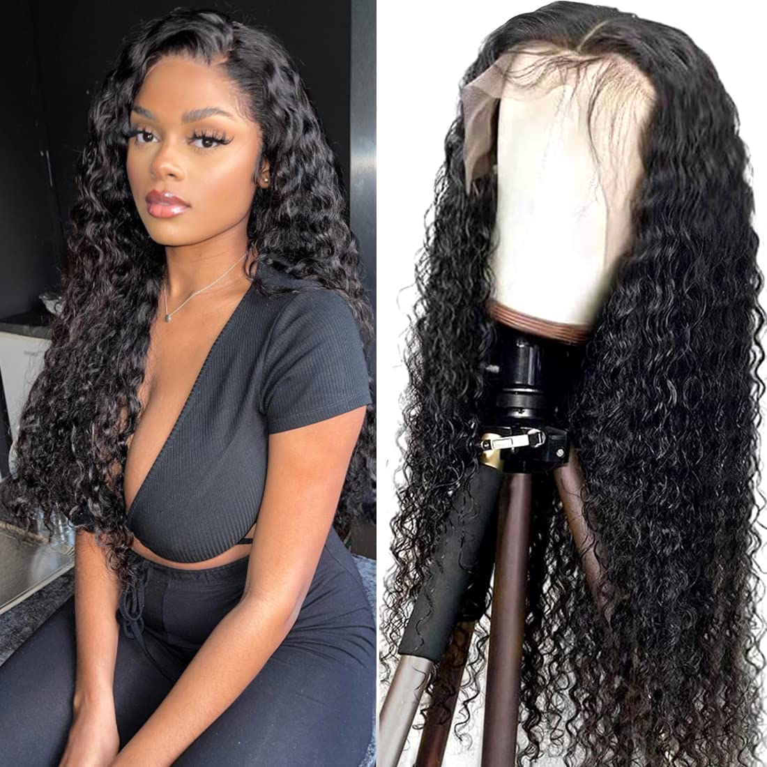 Meidisi Lace Front Wigs Human Hair Pre Plucked 13X4 Water Wave