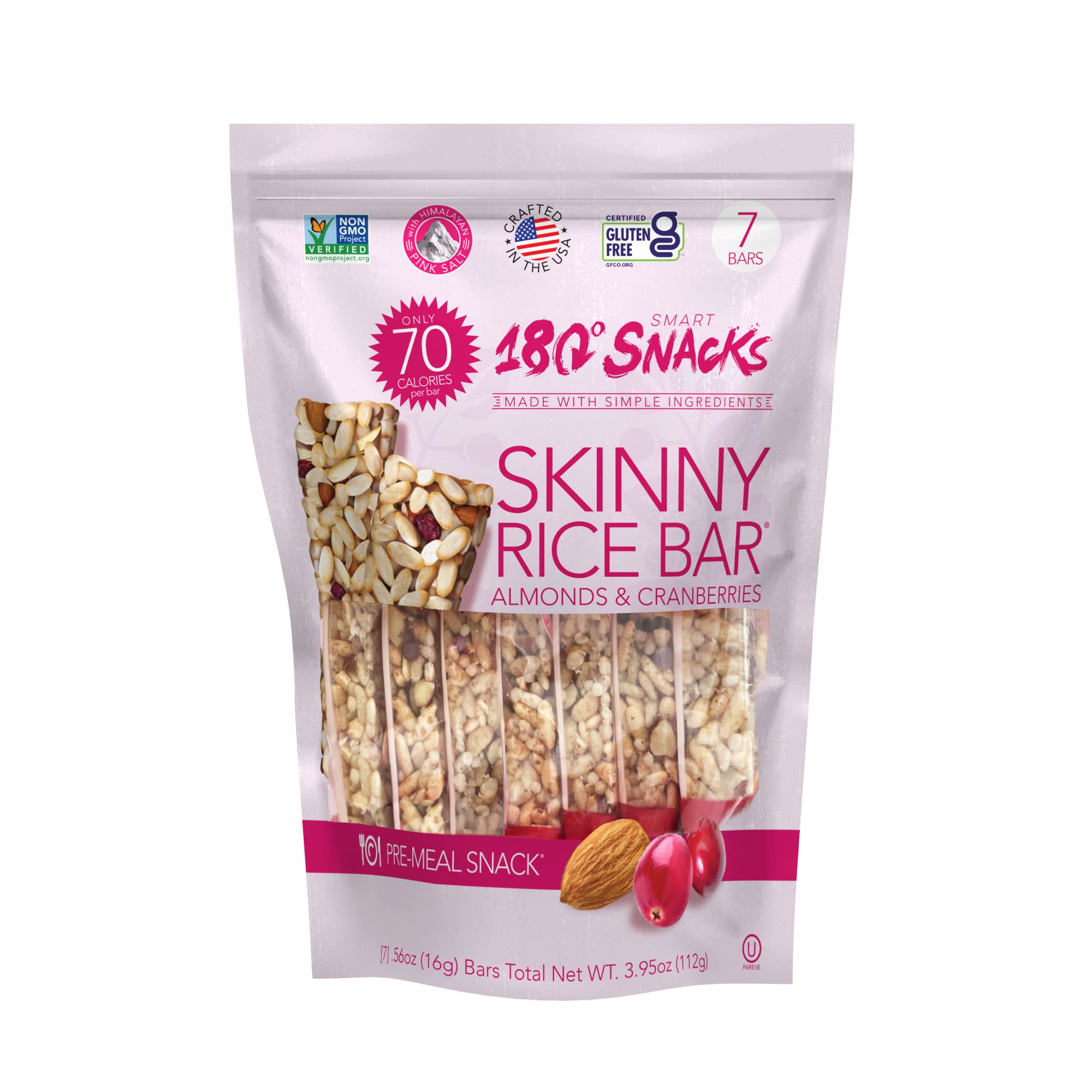 180 Snacks Skinny Rice Bar: Calories, Nutrition Analysis & More