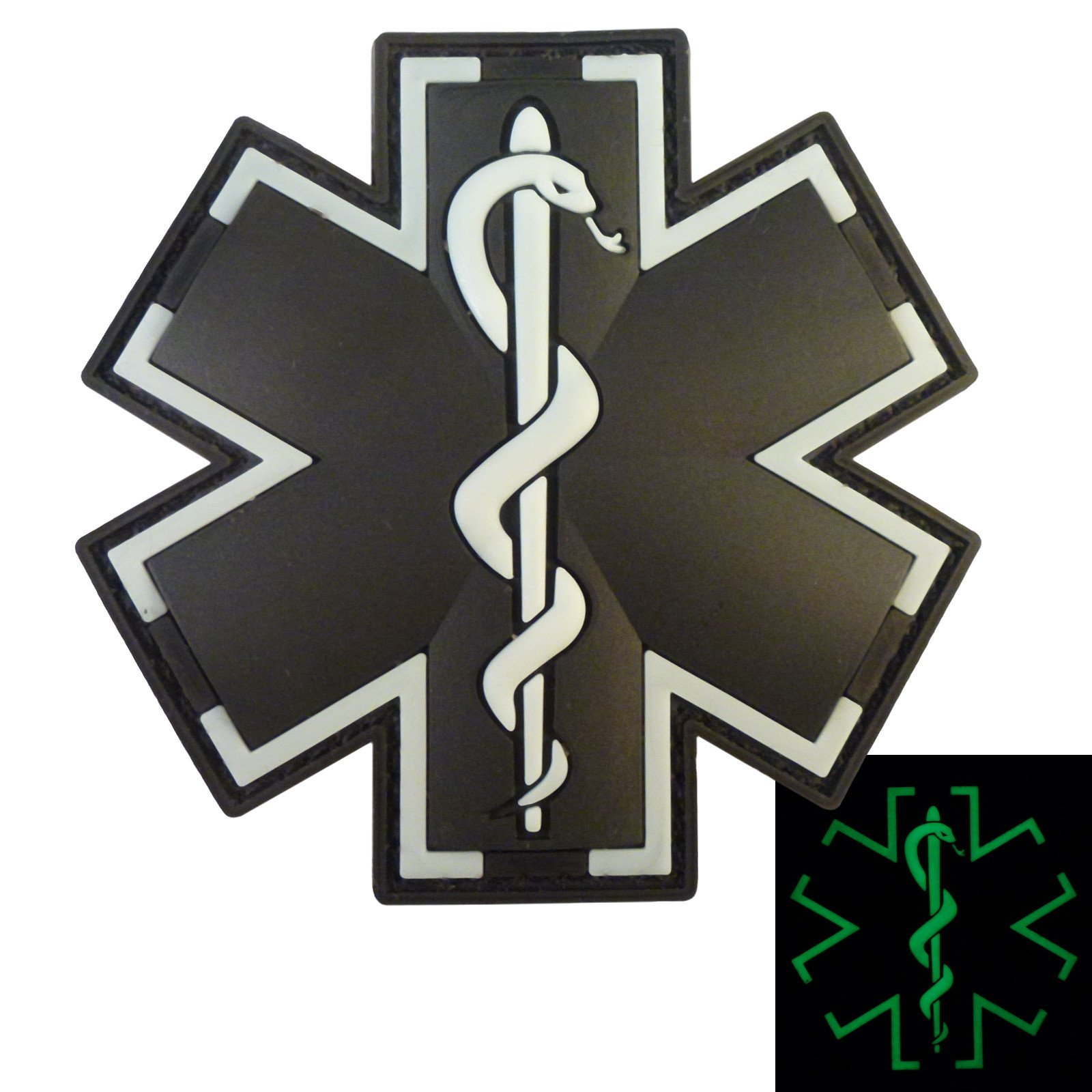  Glow in Dark Medic Cross First Aid Patches, EMS EMT MED Medical  Rescue Tactica Military Morale Combat Armband Badges with Hook and Loop  Fastener Backing, 3.54 x 1.97 Inch, 2 Pieces 
