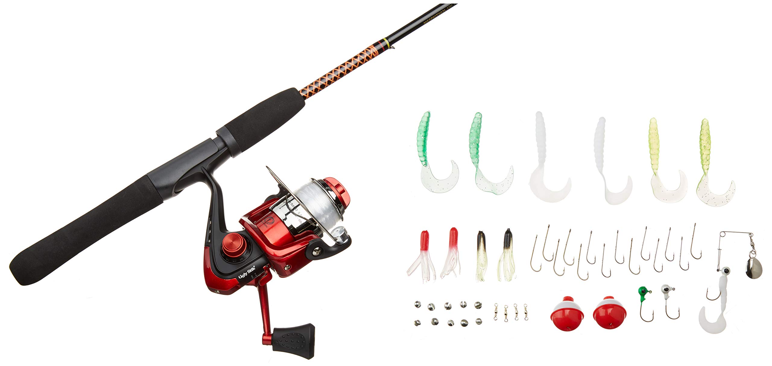 Ugly Stik Complete Spincast Reel and Fishing Rod Kit Complete Spinning
