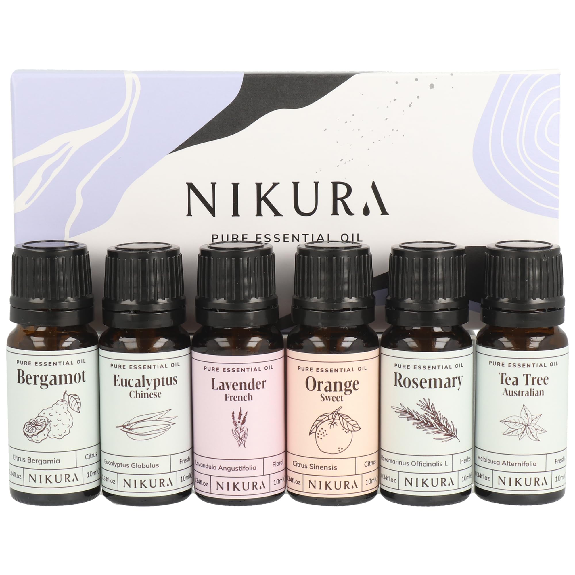 Nikura Favourites Essential Oil Gift Set 6 x 10ml Essential Oils