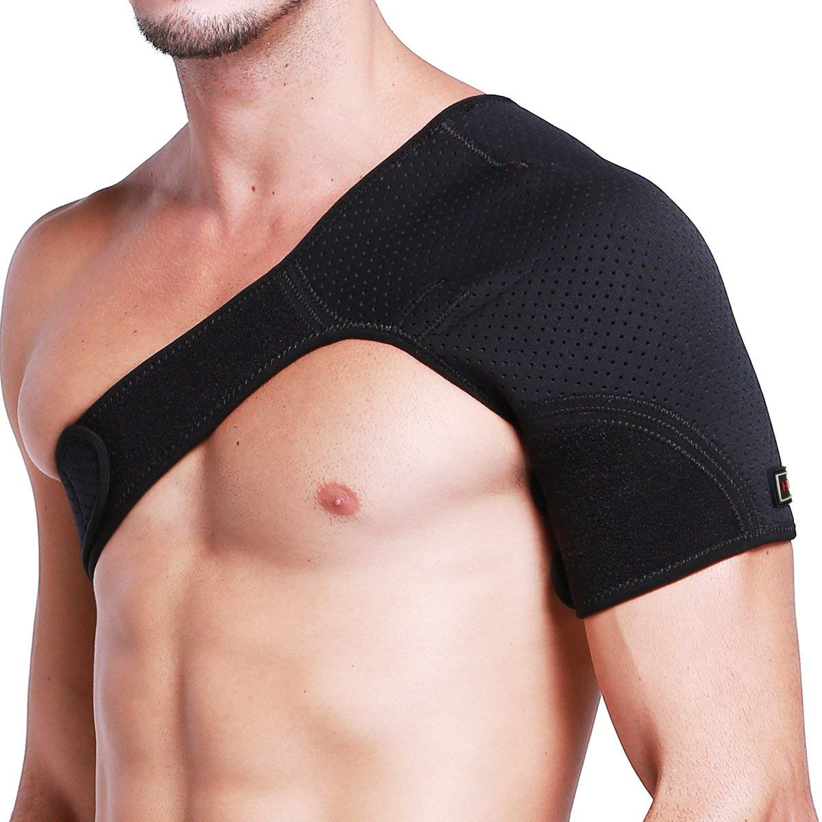 HUEGLO Right Shoulder Brace for Women Men Rotator Cuff,Adjustable Shoulder  Support for Shoulder Pain Relief