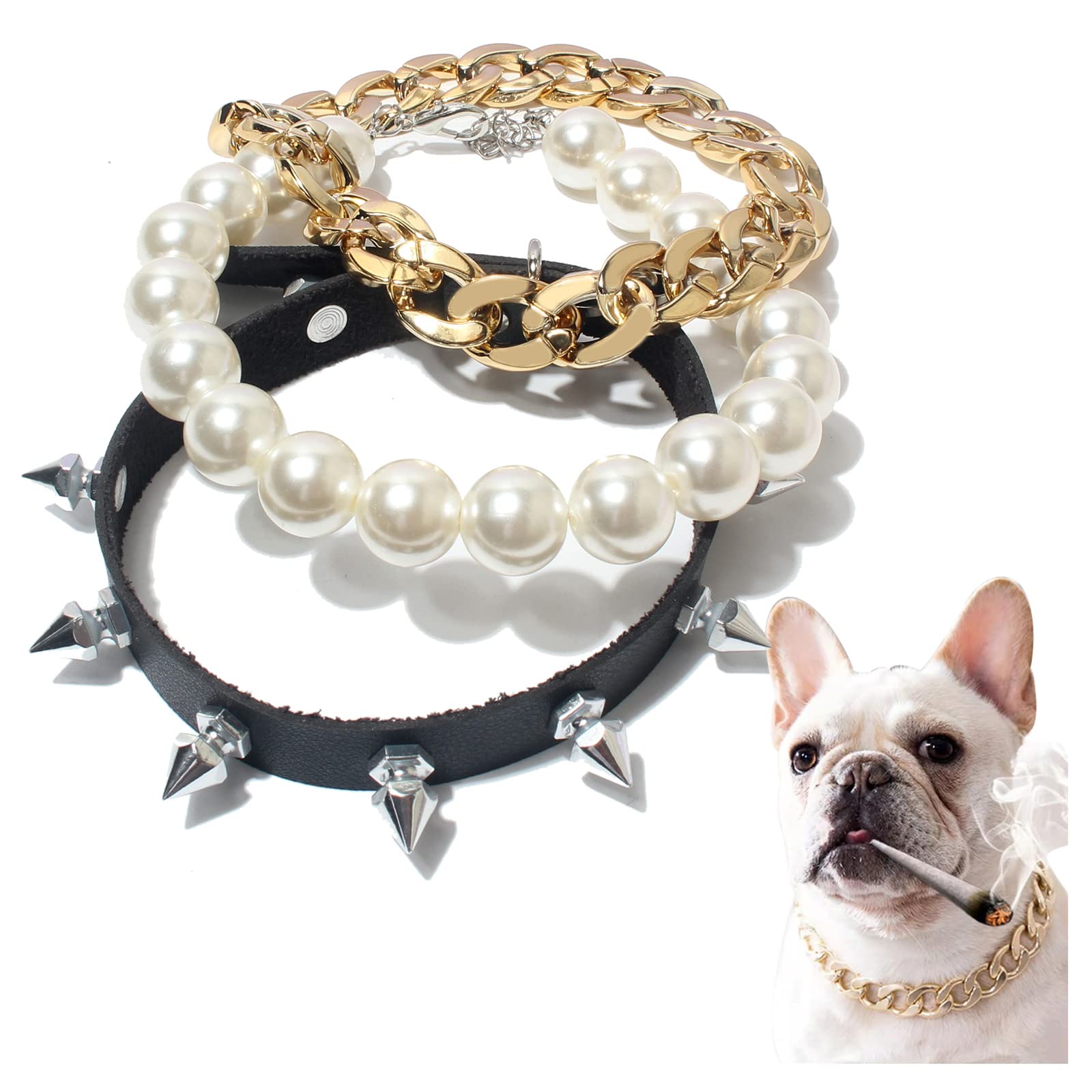 Classic Pearls Dog Collar - Double Strand – Pibble Pearls