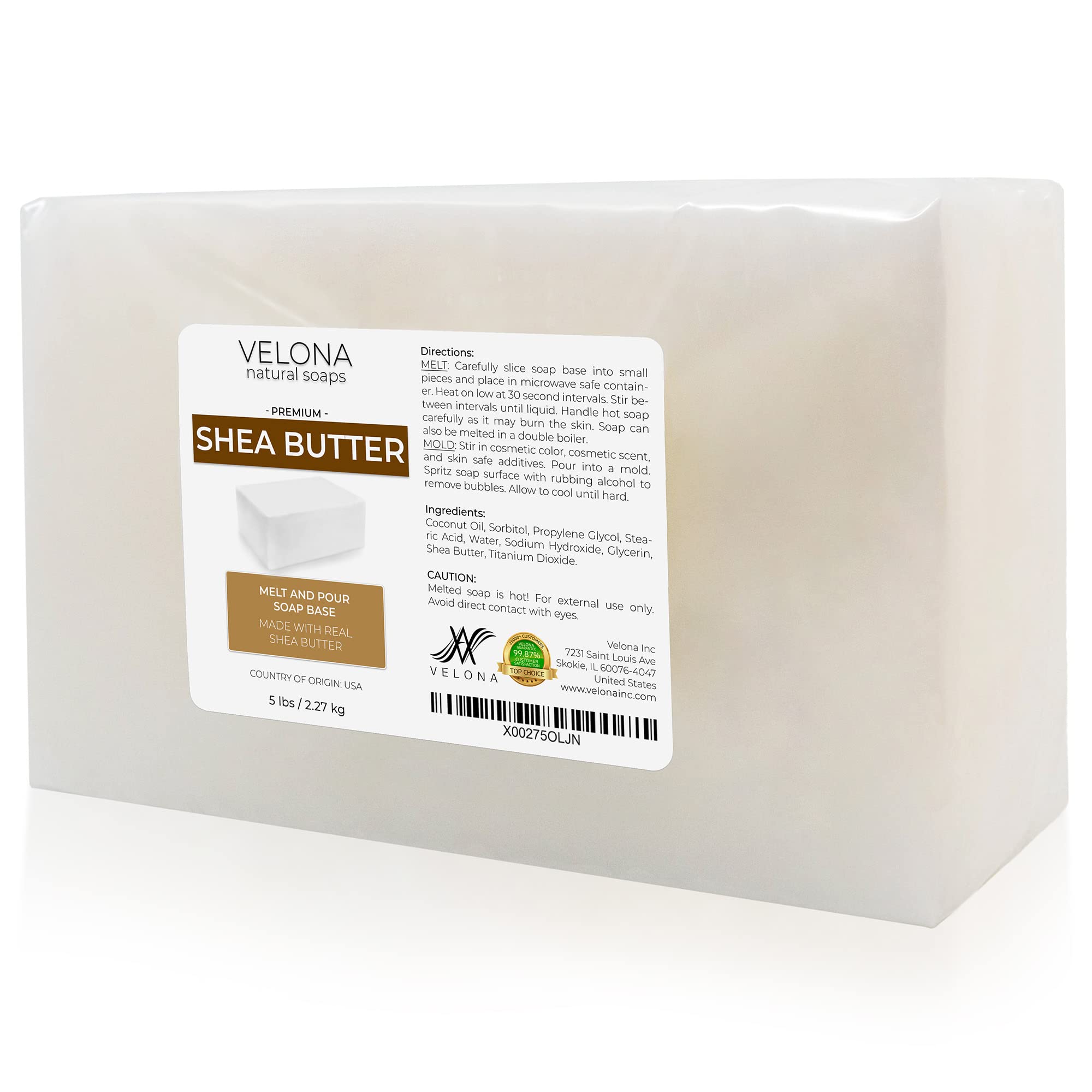 Velona Shea Butter Soap Base - 5 lb, Melt and Pour