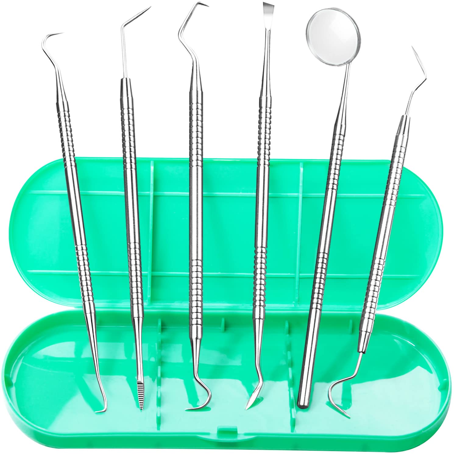 Dental Tools, Professional Plaque Remover for Teeth, Dental Hygiene Kit,  Stainless Steel Oral Care Cleaning Tools Set with Tooth Scraper Plaque  Tartar Remover, Metal Dental Pick Scaler - with Case Dental Tools