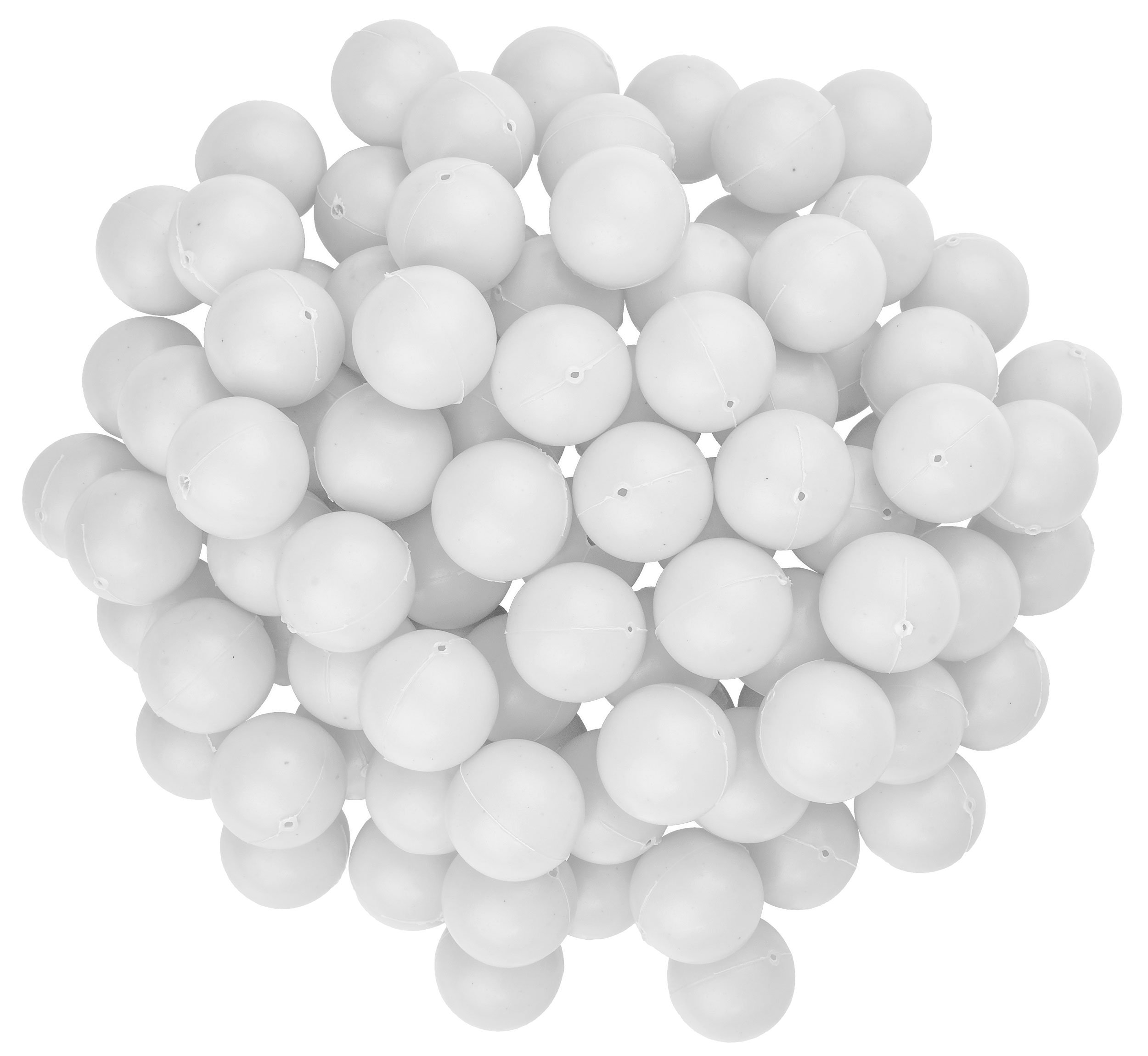 Fairly Odd Novelties 3/4 Mini Ping Pong/Table Tennis/Beer Pong Round Balls  (100 Pack), 19mm, White White 19mm