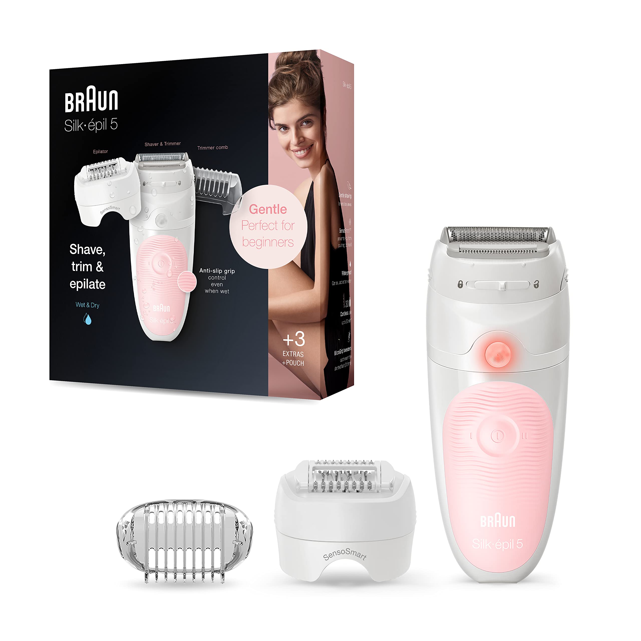 Braun Epilator Silk-pil 5 5-620, Hair Removal for Women, Shaver