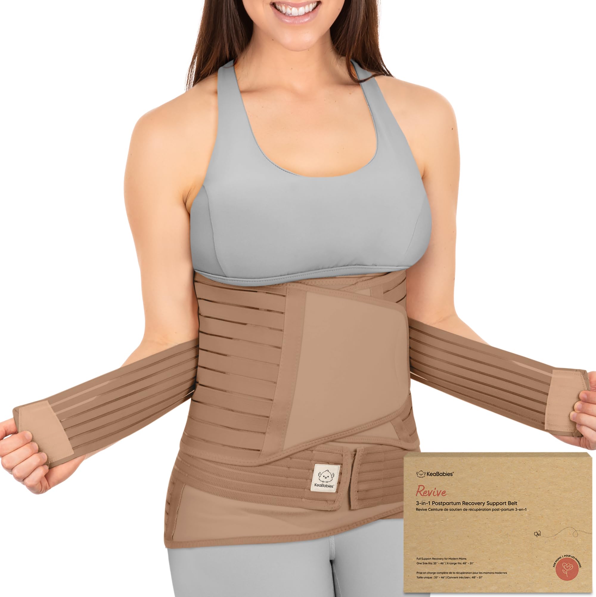 3 in 1 Postpartum Belly Support Recovery Wrap - Postpartum Belly Band After  Birth Brace Slimming Girdles Body Shaper Waist Shapewear Post Surgery Pregnancy  Belly Support Band (Warm Tan M/L) M/L Warm