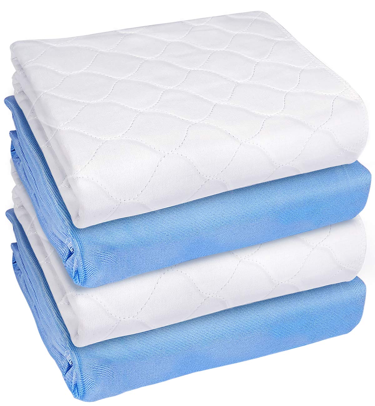 Heavy Absorbency Bed Pad 34X36 (4 Pack), Washable and Reusable