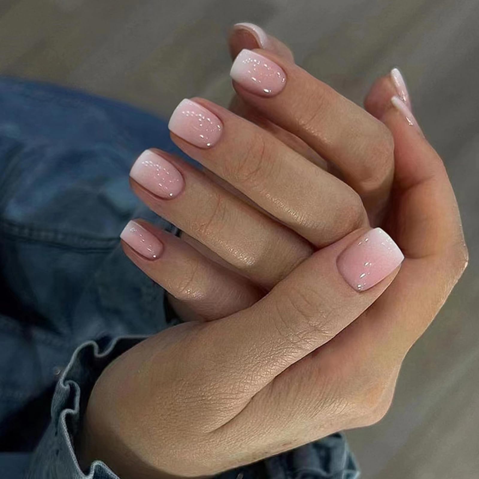 Classic Long French Manicure Stick On Nails – www.pipabella.com