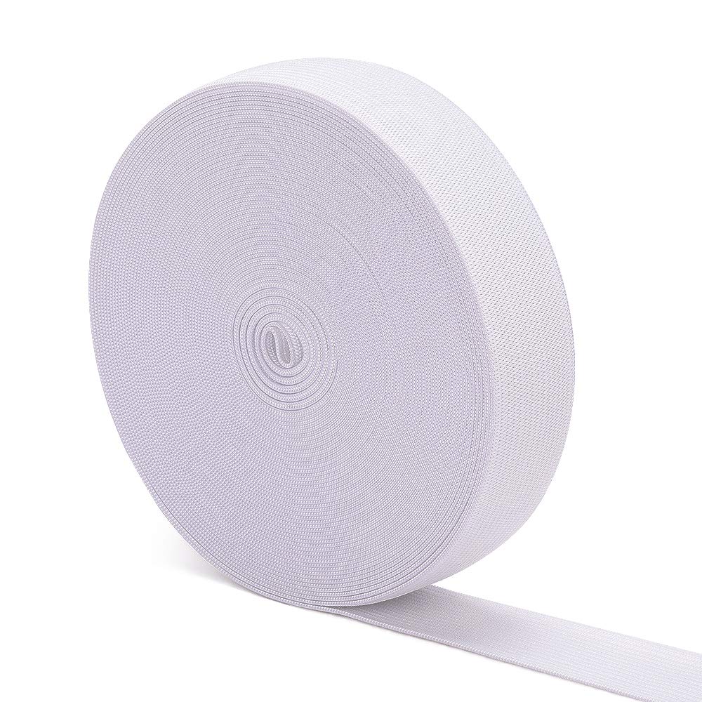 Elastic Bands for Sewing White 1 Inch 12 Yard High Elasticity Knit Spool  Sewing Band for Waistbands Pants Clothes and Crafts DIY Airisoer