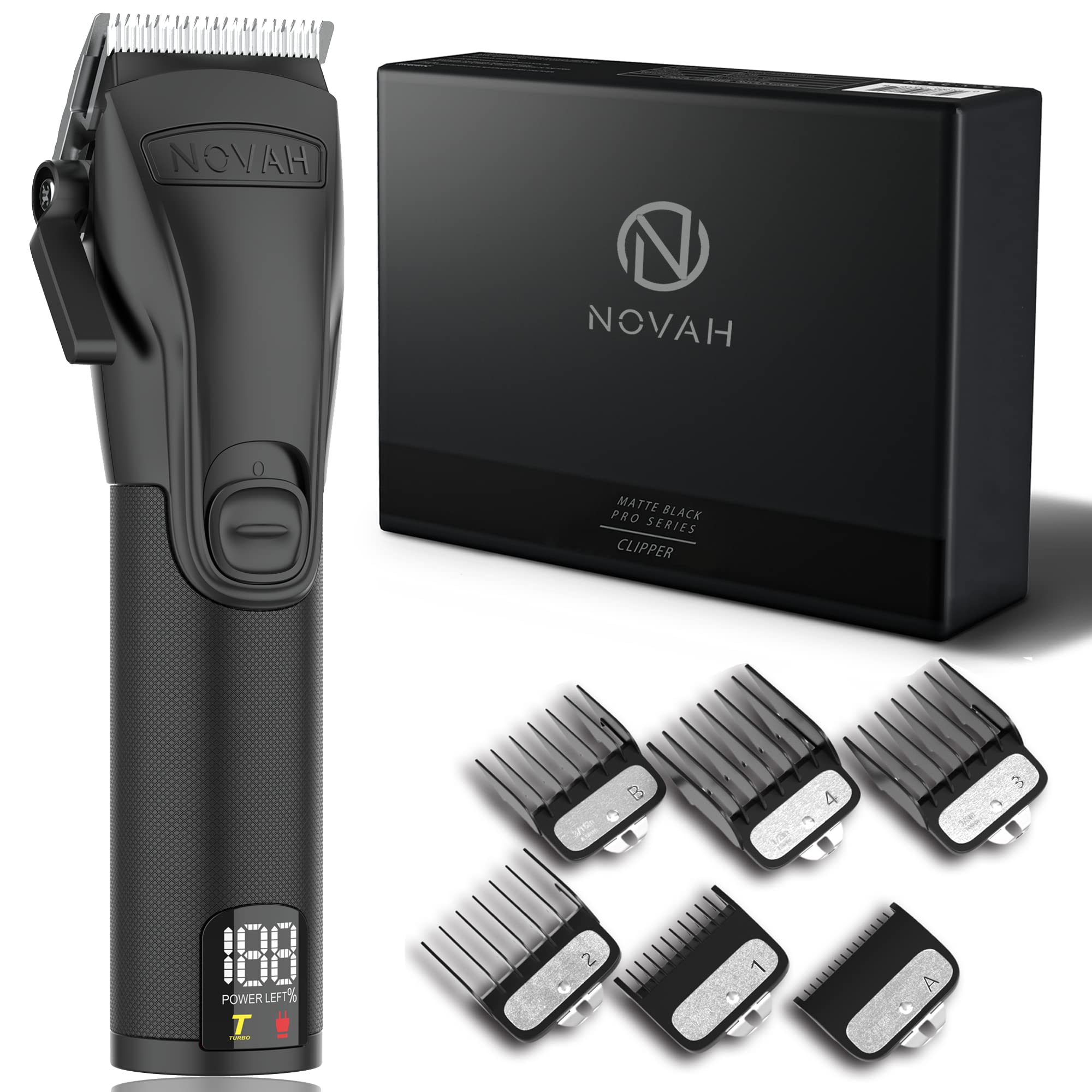 Novah Professional Hair Clippers for Men - Cordless Barber Clipper Hair  Cutting Kit, Beard Trimmer Haircut Grooming Set