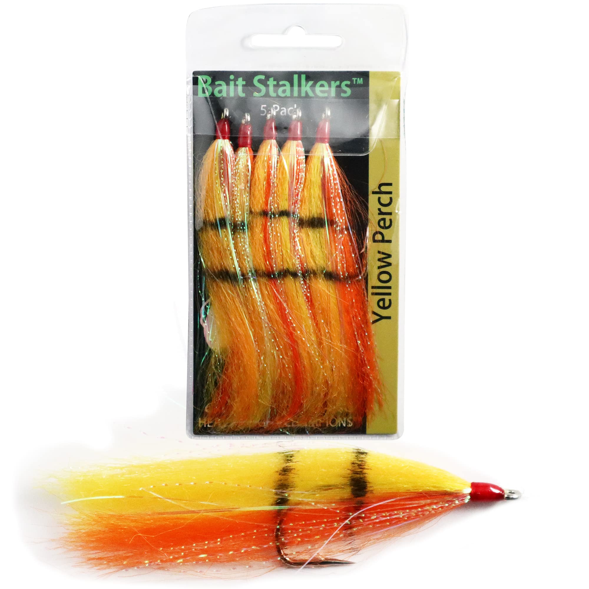 Bait Stalkers: Stinger Flies to Catch Extra Catfish Add to Any Catfishing  Rig 5-Pack Yellow Perch