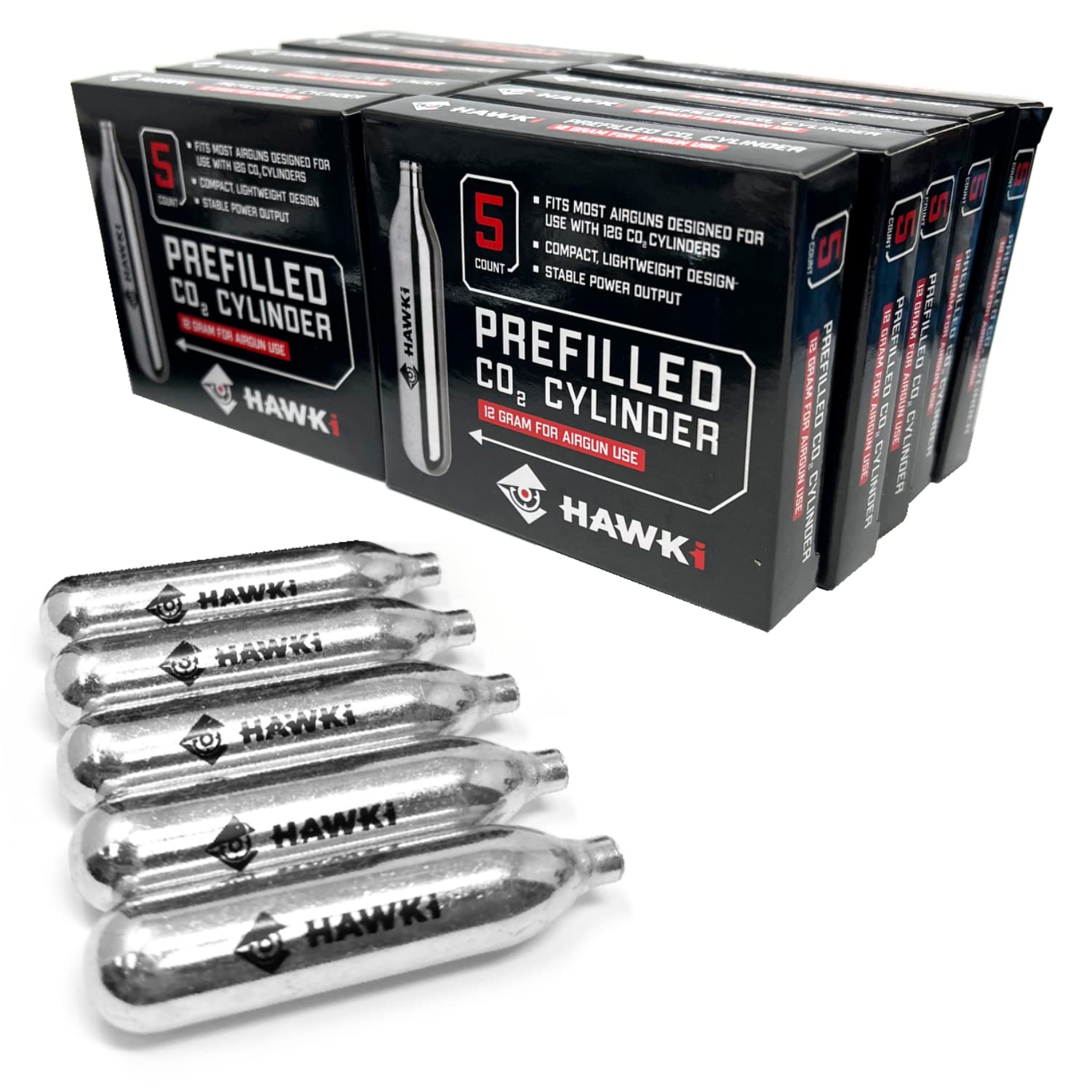 Umarex High-Grade CO2 Cartridges for Airsoft Pellet BB Guns 12g