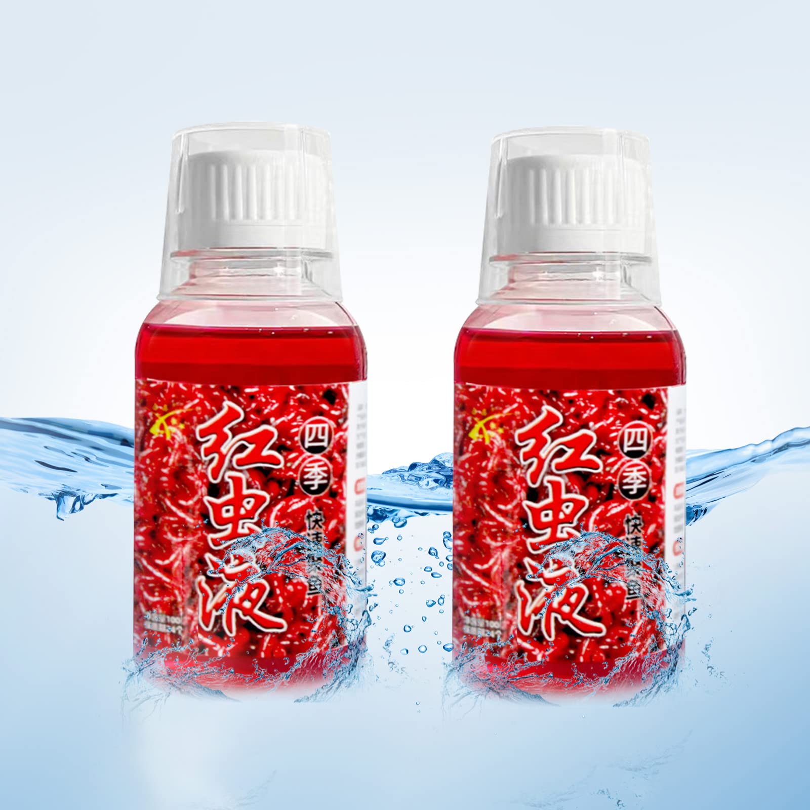 Red Worm Scent Fish Attractants for Baits,Red Worm Liquid Bait Concentrated  Fishing Lures Baits Red