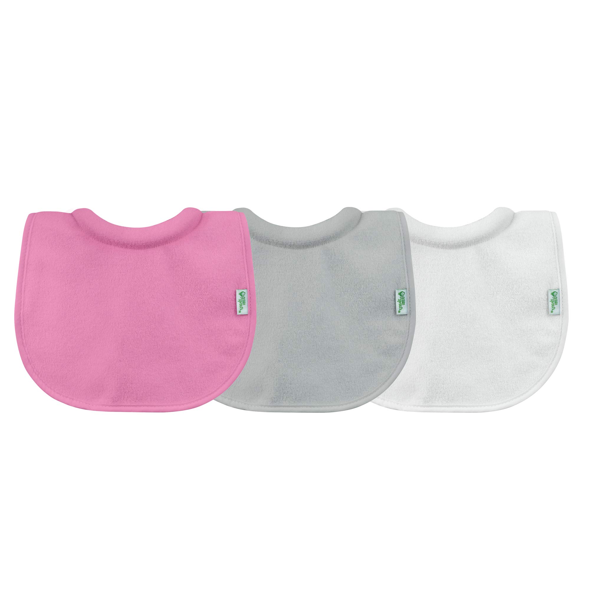 Green Sprouts 3-Pack Organic Muslin Burp Cloths, White