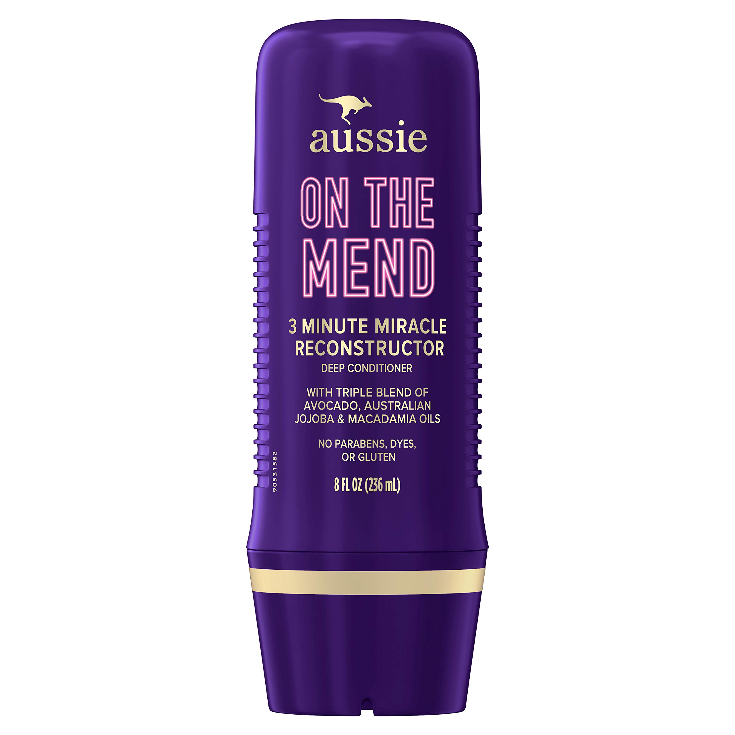 Aussie Deep Conditioner, Hair Mask, Triple Blend of Avocado, Australian Jojoba Macadamia Oils, Paraben & Dye Free, 8 fl Oz