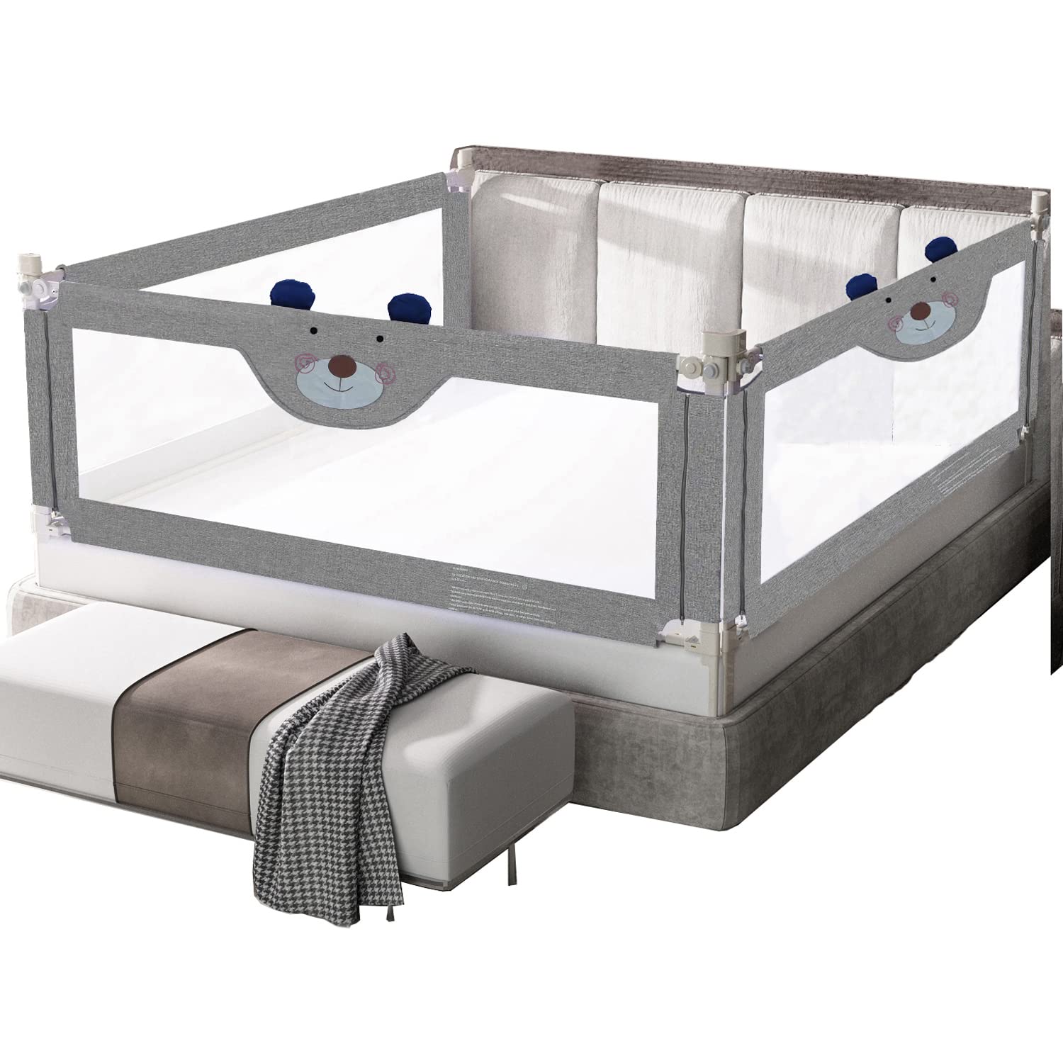 SYOO SINGYOO Bed Rails for Toddlers- New Upgraded Extra Long Bed