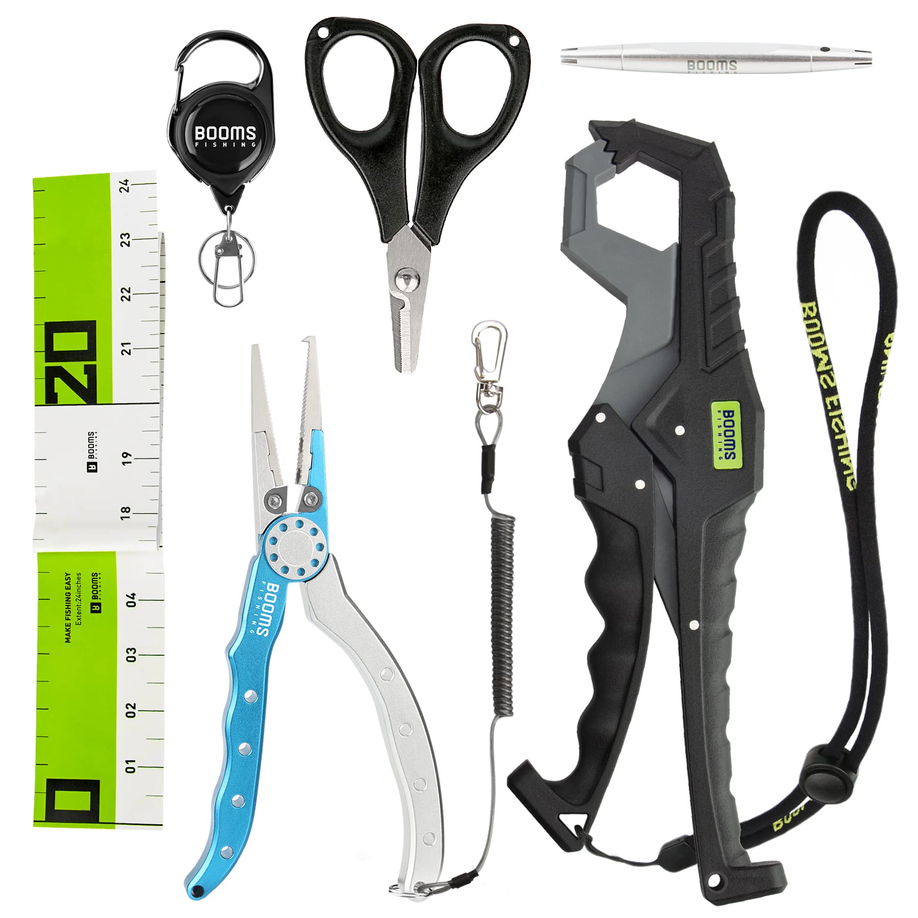 Booms Fishing TK6 7PC Fishing Tools Set, 7.5 Aluminum Fishing Pliers and  Fish Gripper Combo, Saltwater Fishing Accessories and Equipment, Great  Fishing Gifts for Men