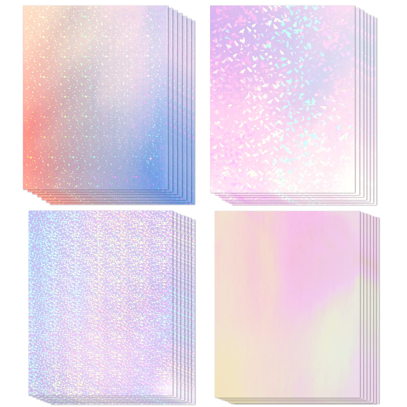 Holographic Self-adhesive Clear Sticker Overlay Sheet, Laminate Sticker  Sheet,holographic Glitter Film Sheets,holographic Laminate 