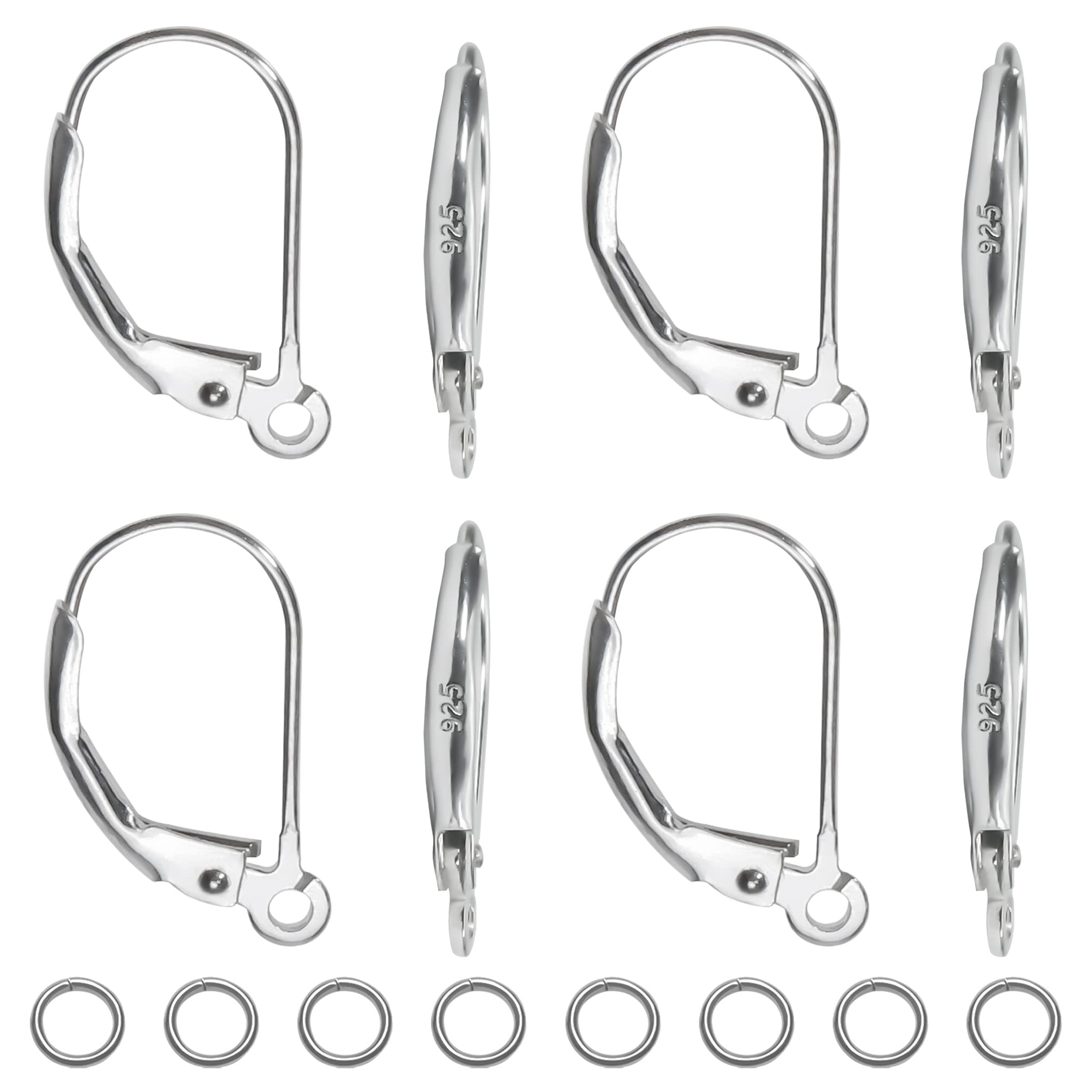 200pcs French Earring Hooks Leverback Earwires Silver Gold Plated Metal  Brass