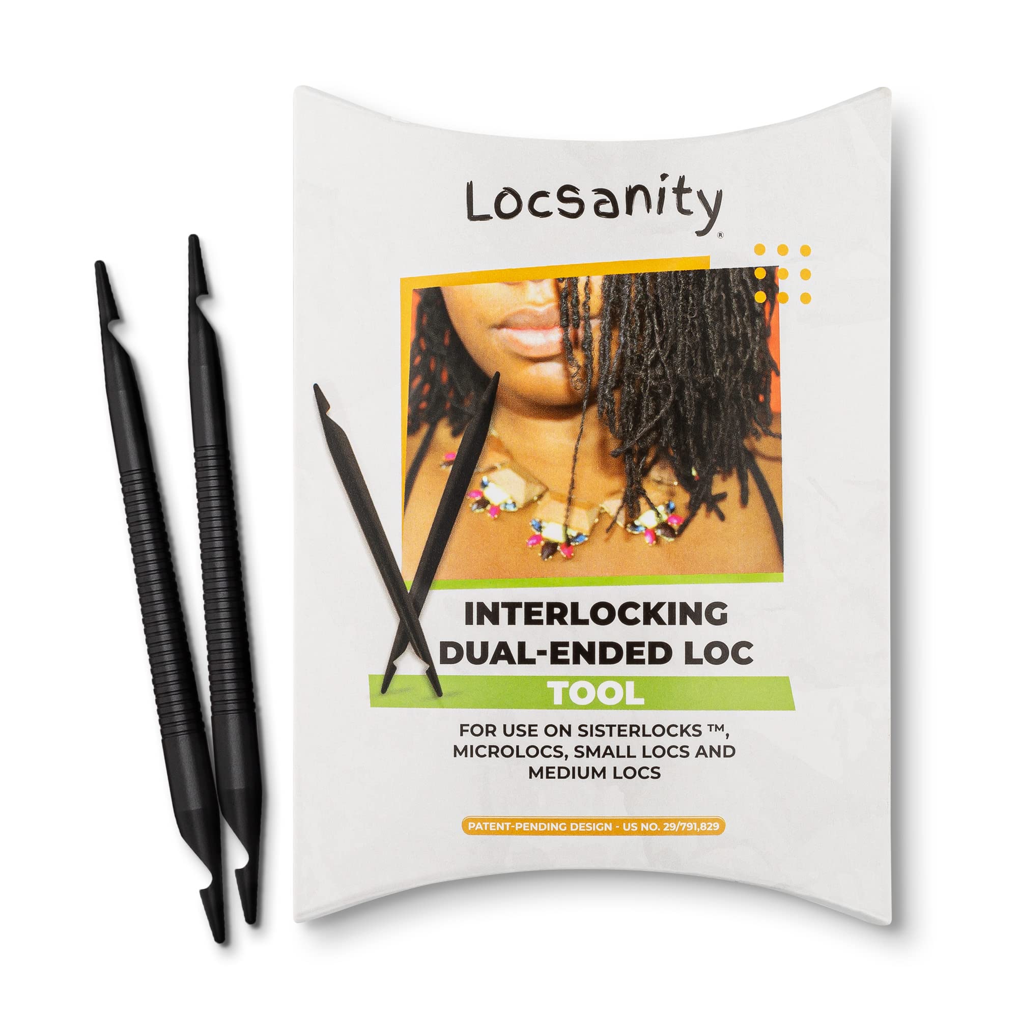 Locsanity Interlocking Tool for Locs - Dual-Ended Metal Dreadlock Crochet  Needle - Sisterlock Retightening Tool Loc Maintenance - Hair Styling Dreads  Microlocks Small/Medium Locs Double Pack