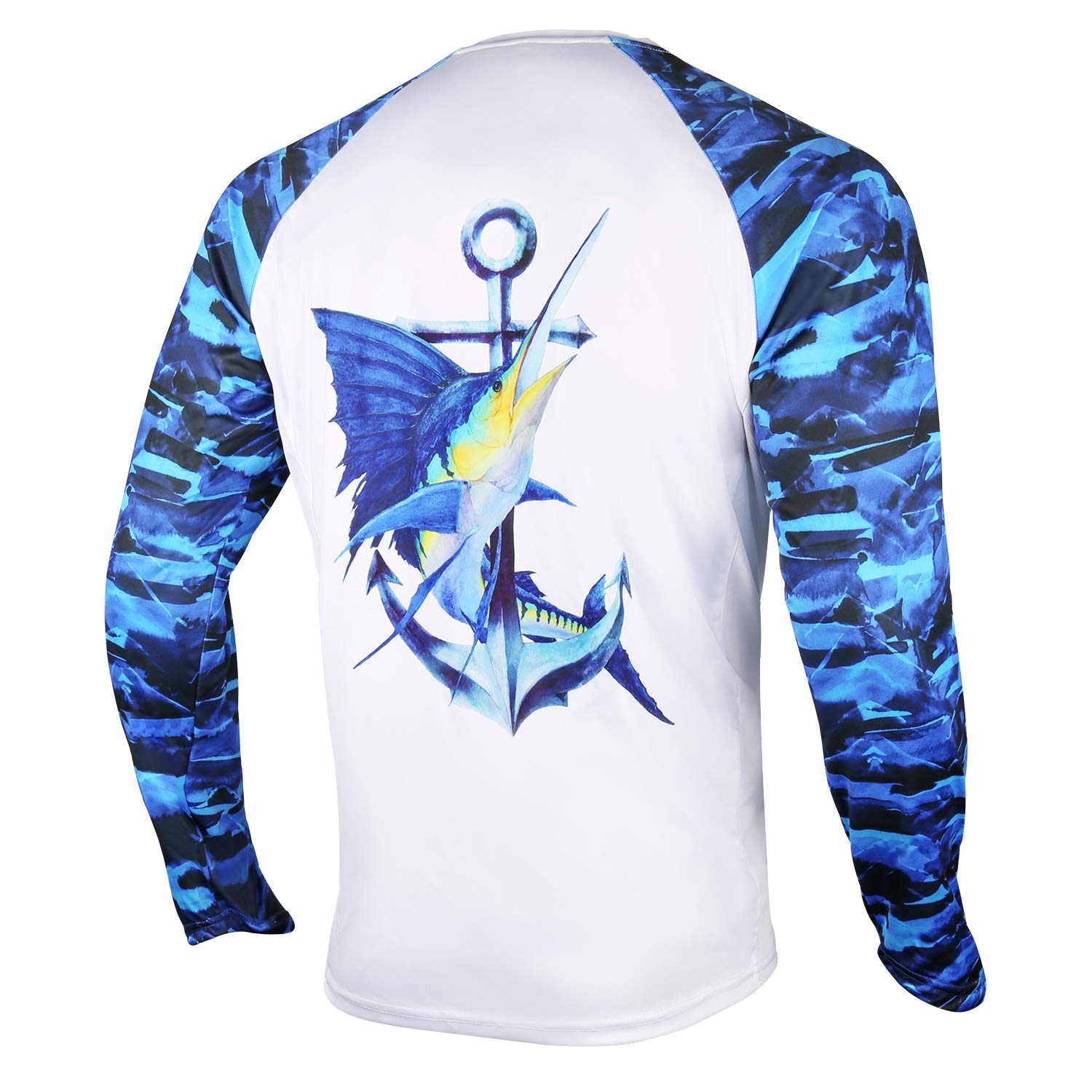 Palmyth Fishing Shirt for Men Long Sleeve Sun Protection UV UPF 50+ T-Shirts  with