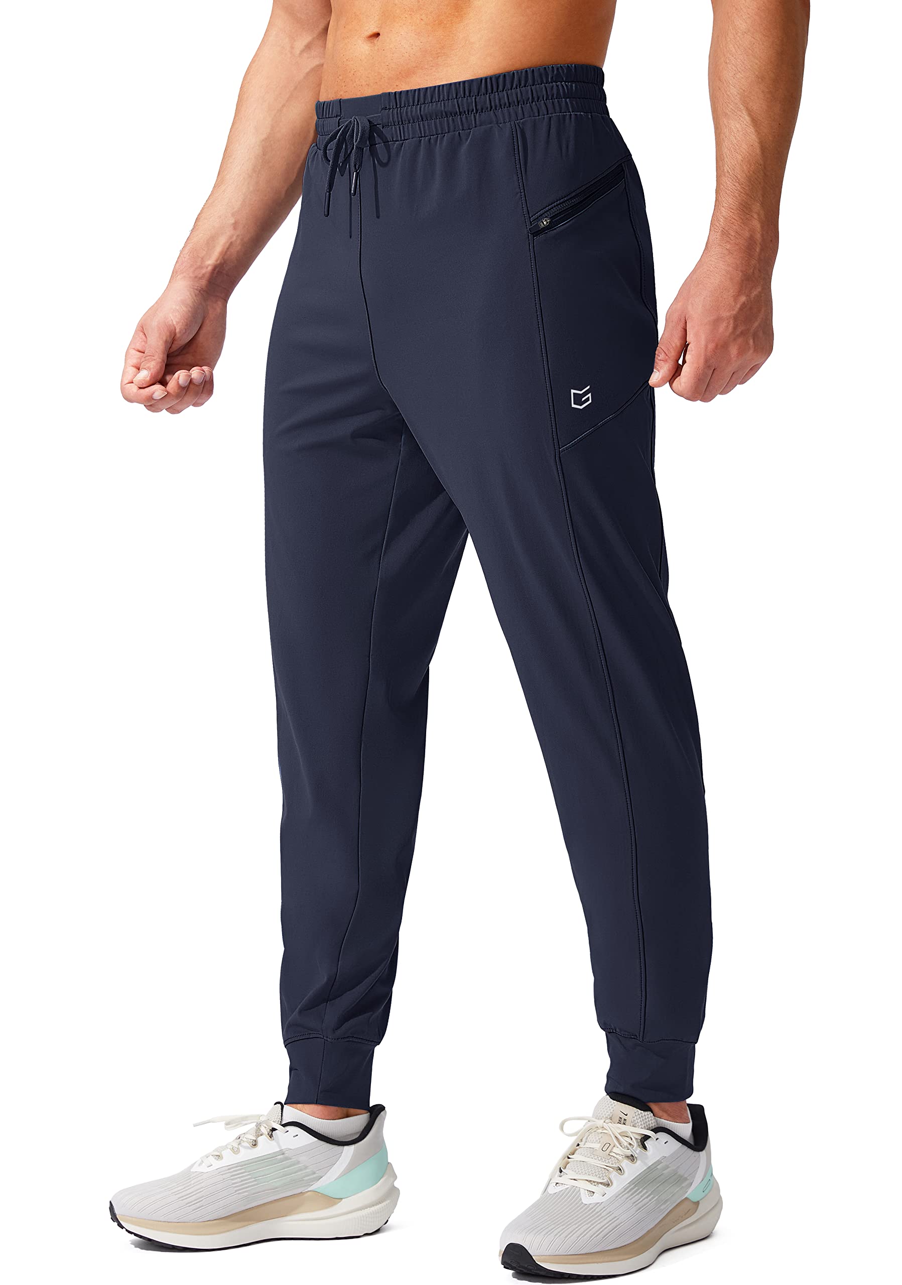 G Gradual Men's Joggers Pants with Zipper Pockets Stretch Athletic