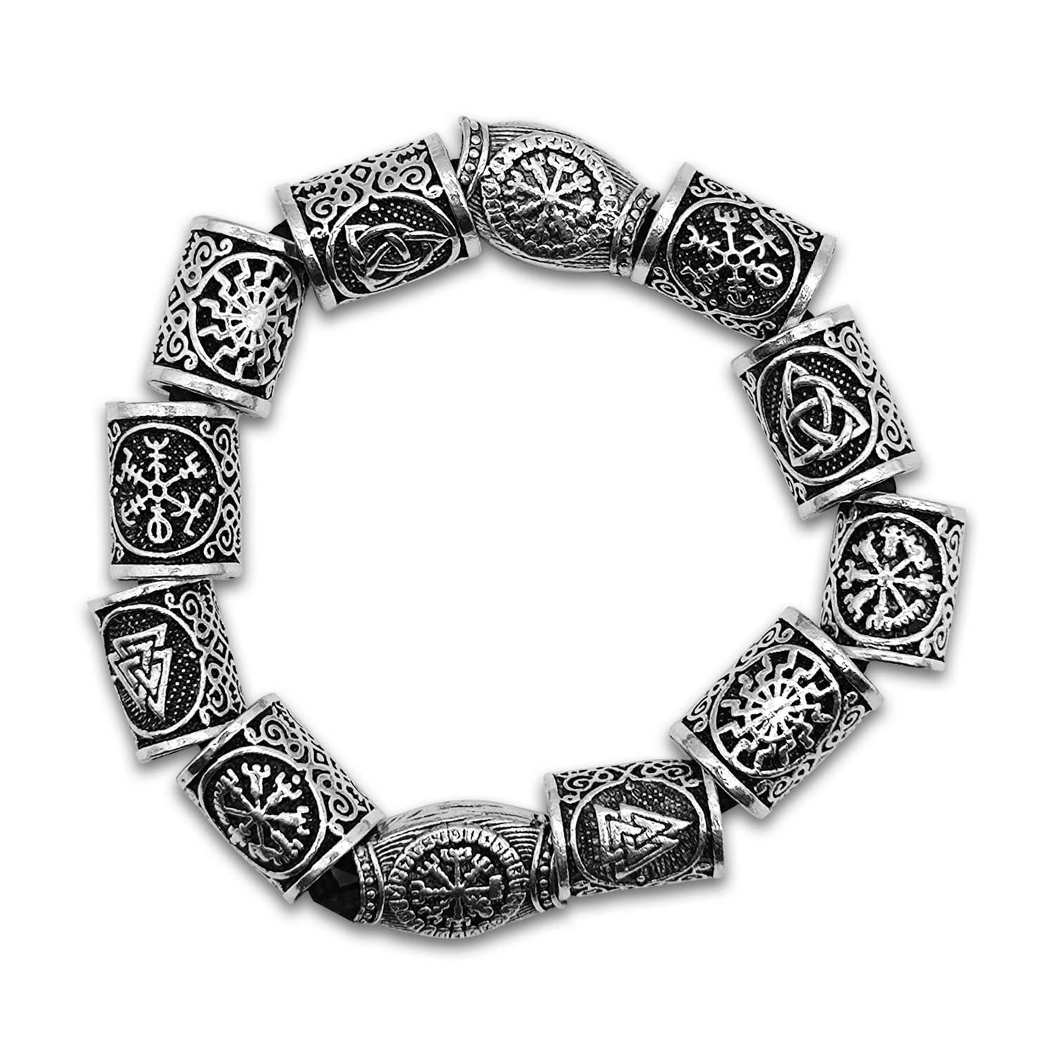 Viking Beard Beads, Small Compact Paracord Beads Zinc Alloy Material 24  Designs For Decoration 