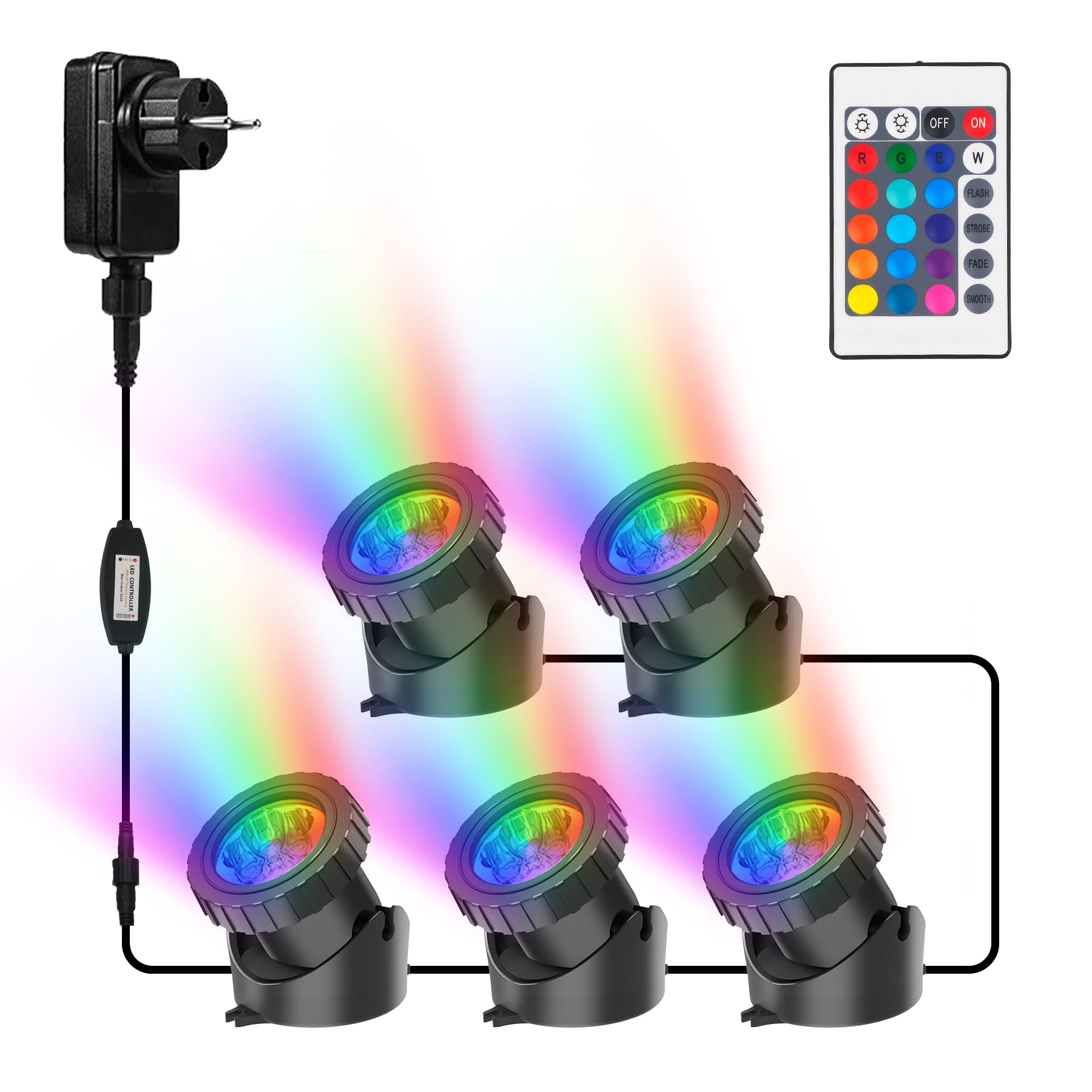 6 Watt Tuinspot Compleet met Afstandsbediening