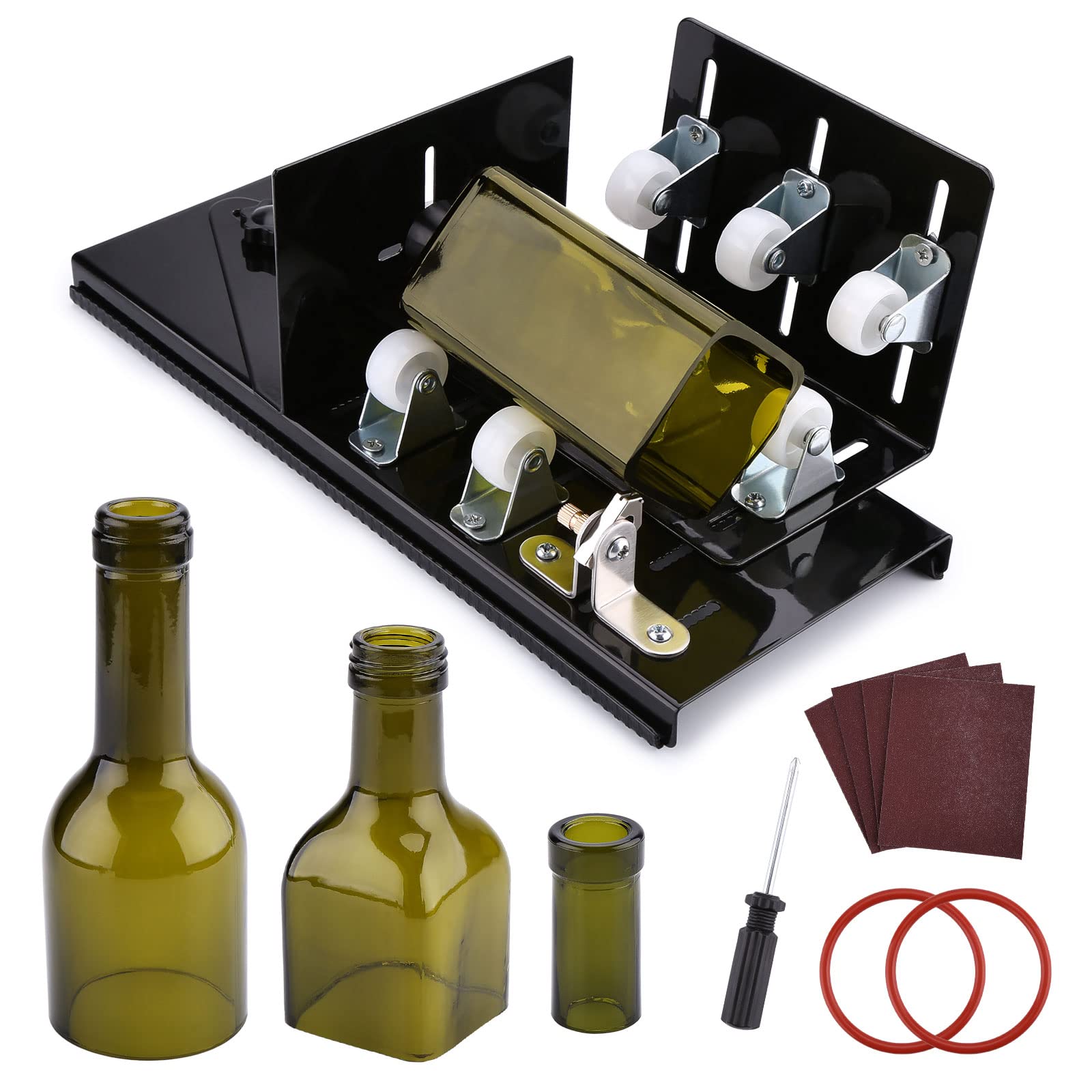 Latest Adjustable Glass Bottle Cutter Kit Diy Tool 5 Wheel