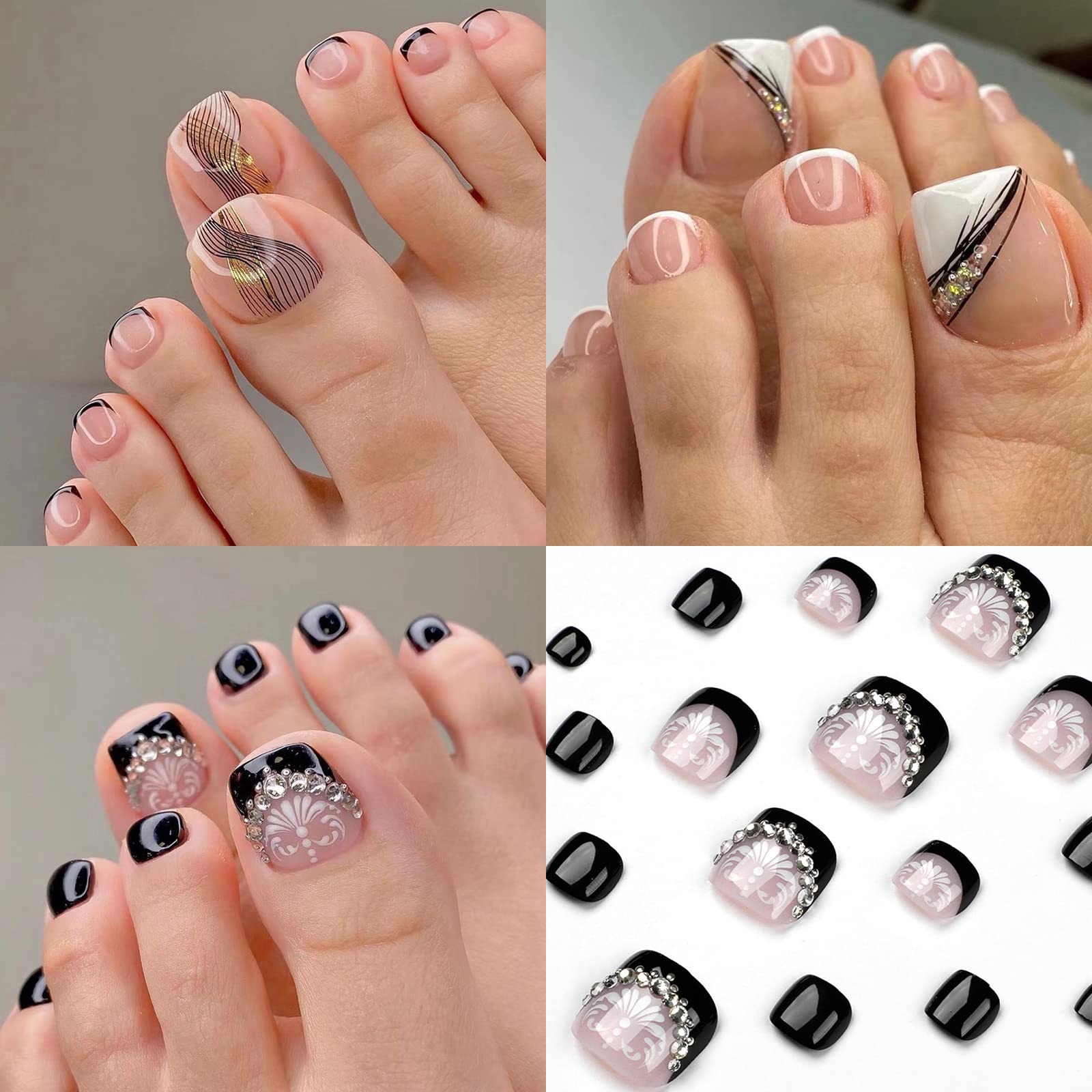 50 Pretty Toenail Art Designs | Art and Design