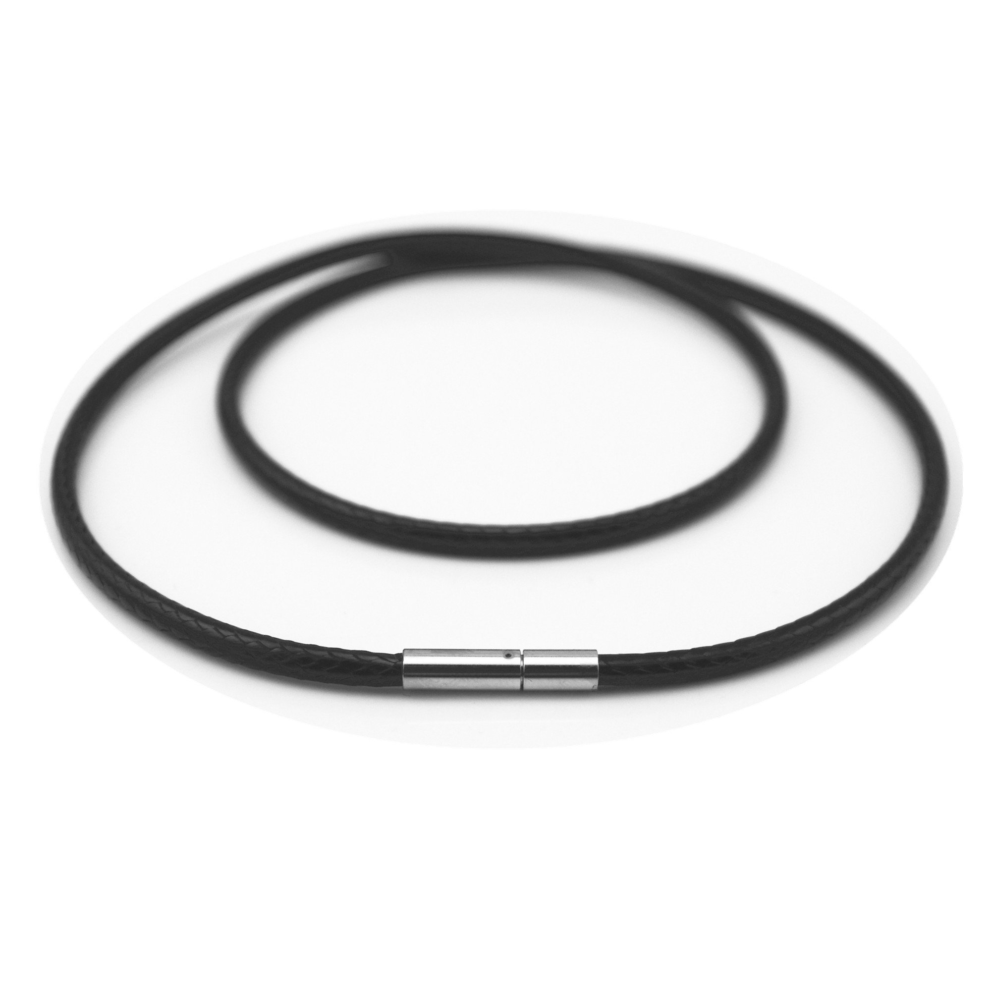 Cord, Leather Cord Necklace, Black,18 inches L, Available in 2mm